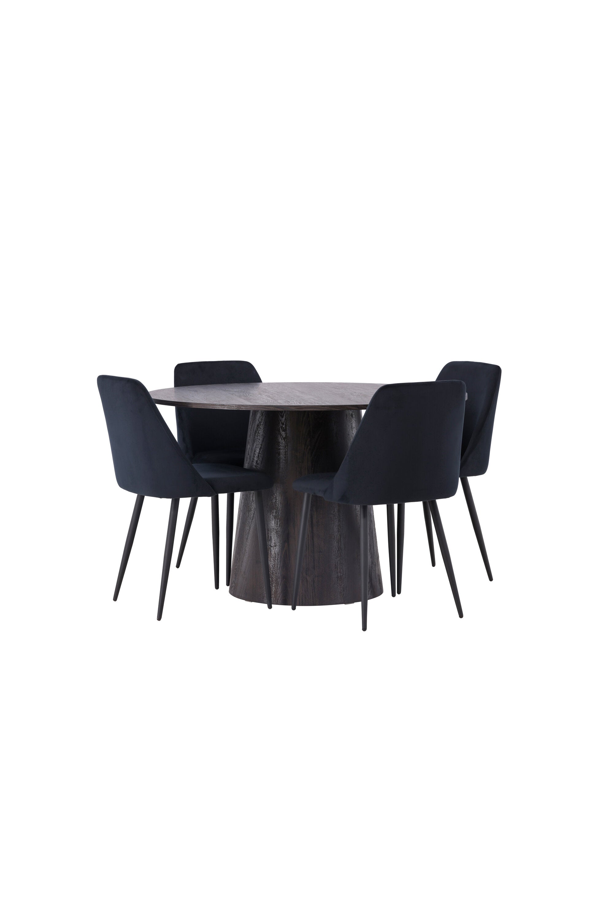 Lanzo Esszimmerset + Night ⌀120cm/4St. in Schwarz präsentiert im Onlineshop von KAQTU Design AG. Esszimmerset ist von Venture Home