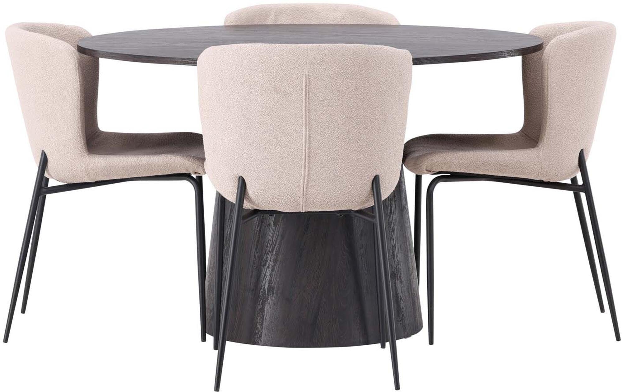 Verleihen Sie Ihrem Essbereich mit dem Lanzo Esszimmerset + Modesto von Venture Home einen modernen Look – stilvoller Tisch und bequeme Stühle für gesellige Runden.