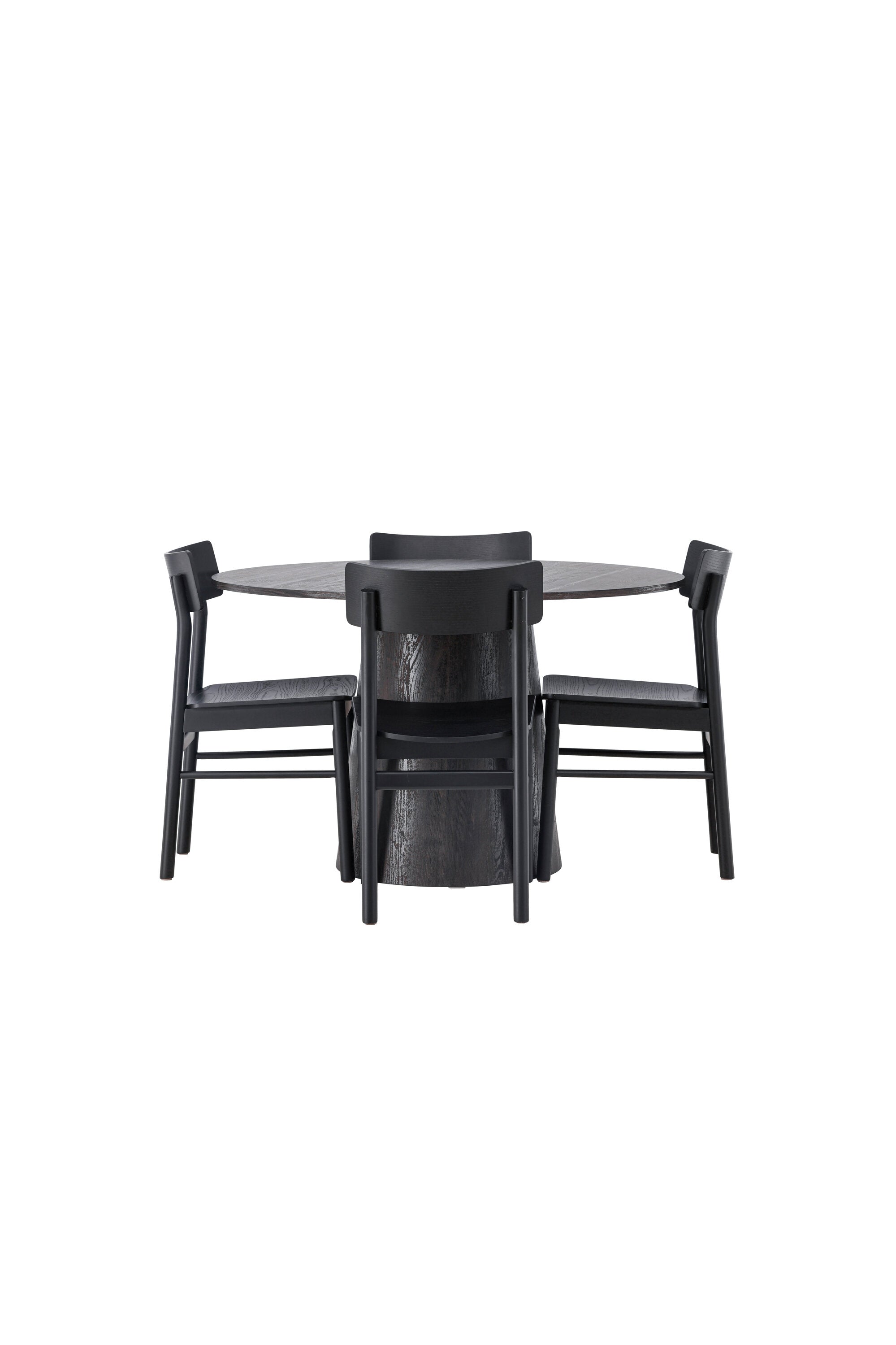 Lanzo Esszimmerset + Montros ⌀120cm/4St. in Braun / Schwarz präsentiert im Onlineshop von KAQTU Design AG. Esszimmerset ist von Venture Home