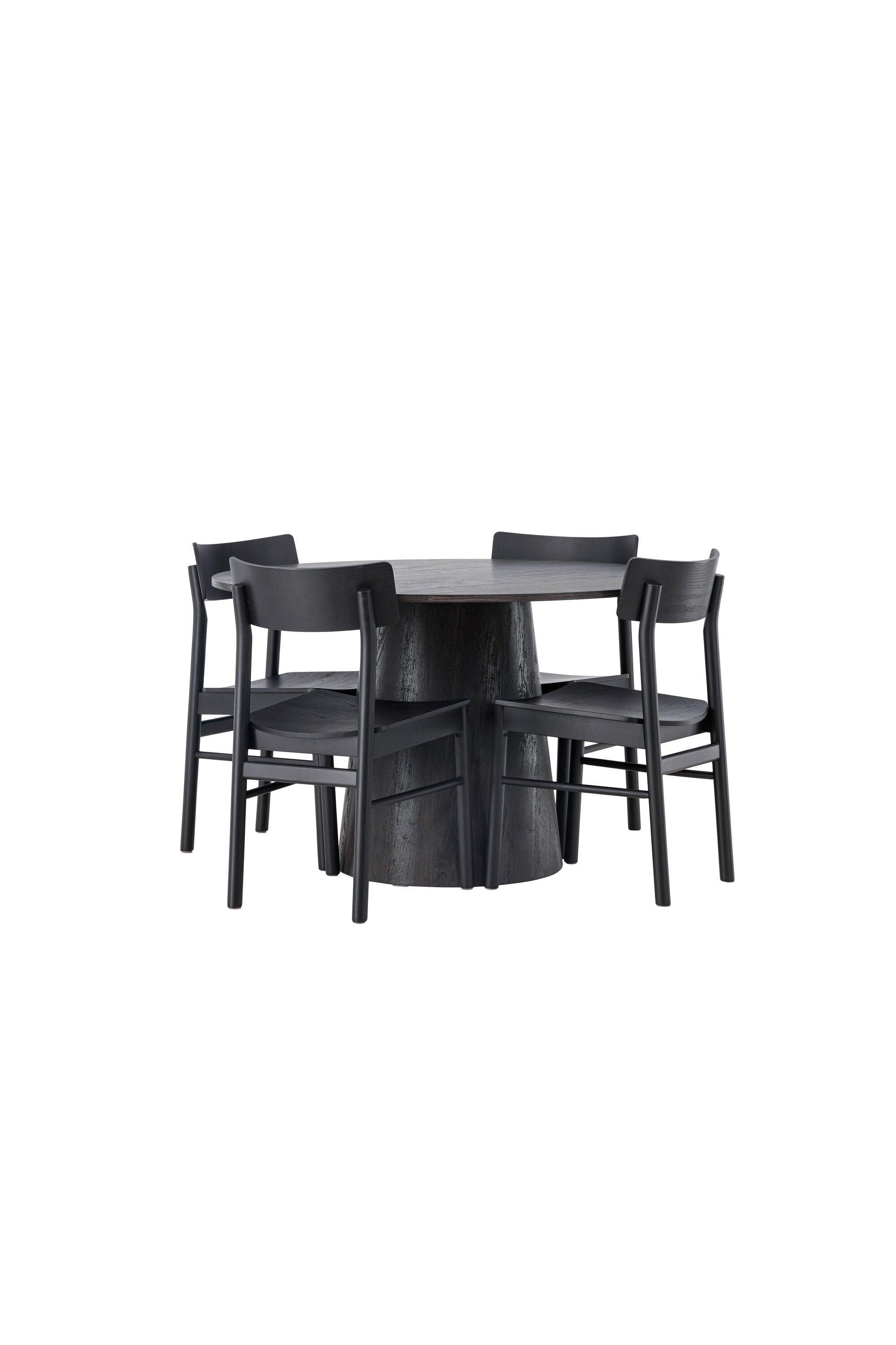 Lanzo Esszimmerset + Montros ⌀120cm/4St. in Braun / Schwarz präsentiert im Onlineshop von KAQTU Design AG. Esszimmerset ist von Venture Home