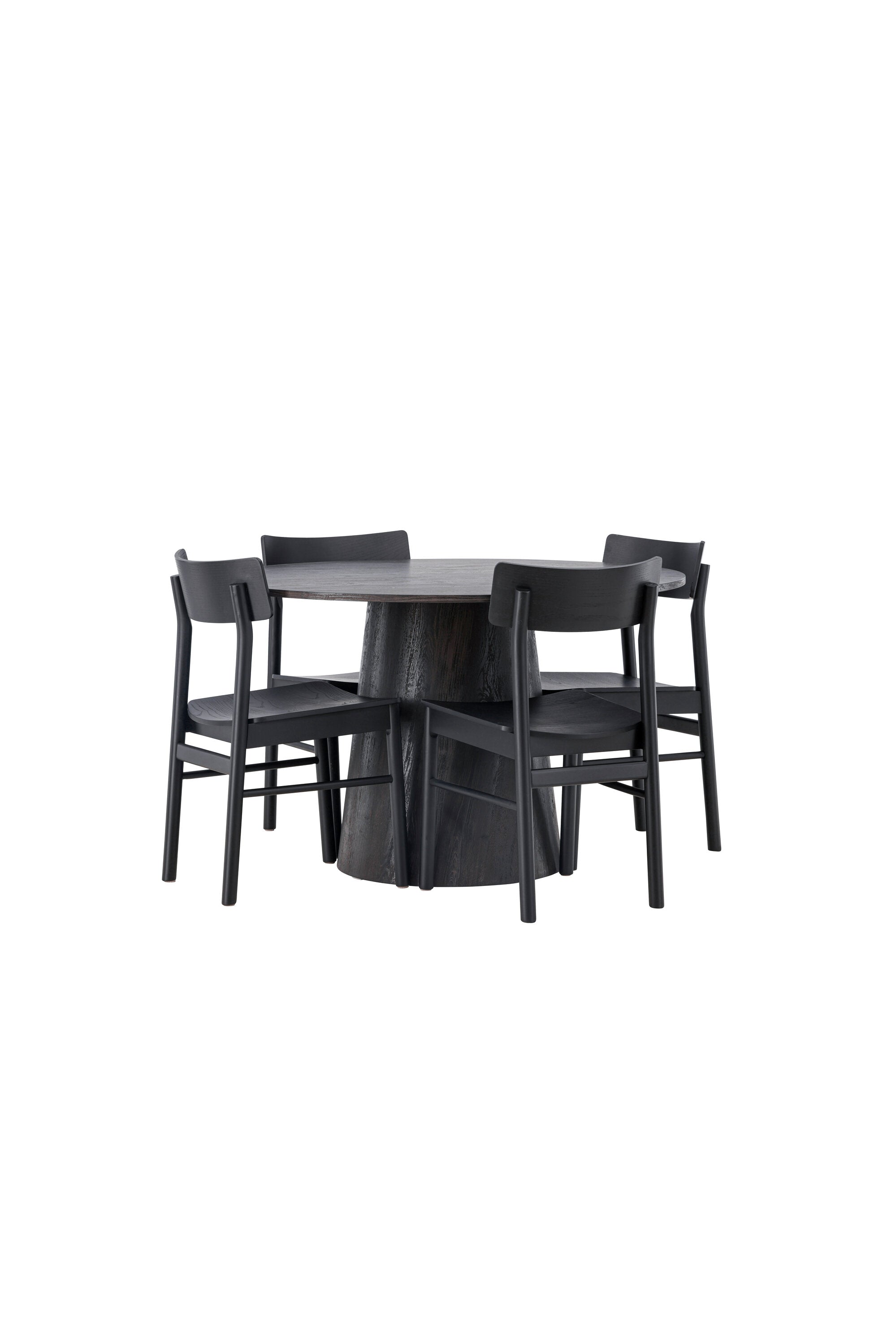 Lanzo Esszimmerset + Montros ⌀120cm/4St. in Braun / Schwarz präsentiert im Onlineshop von KAQTU Design AG. Esszimmerset ist von Venture Home