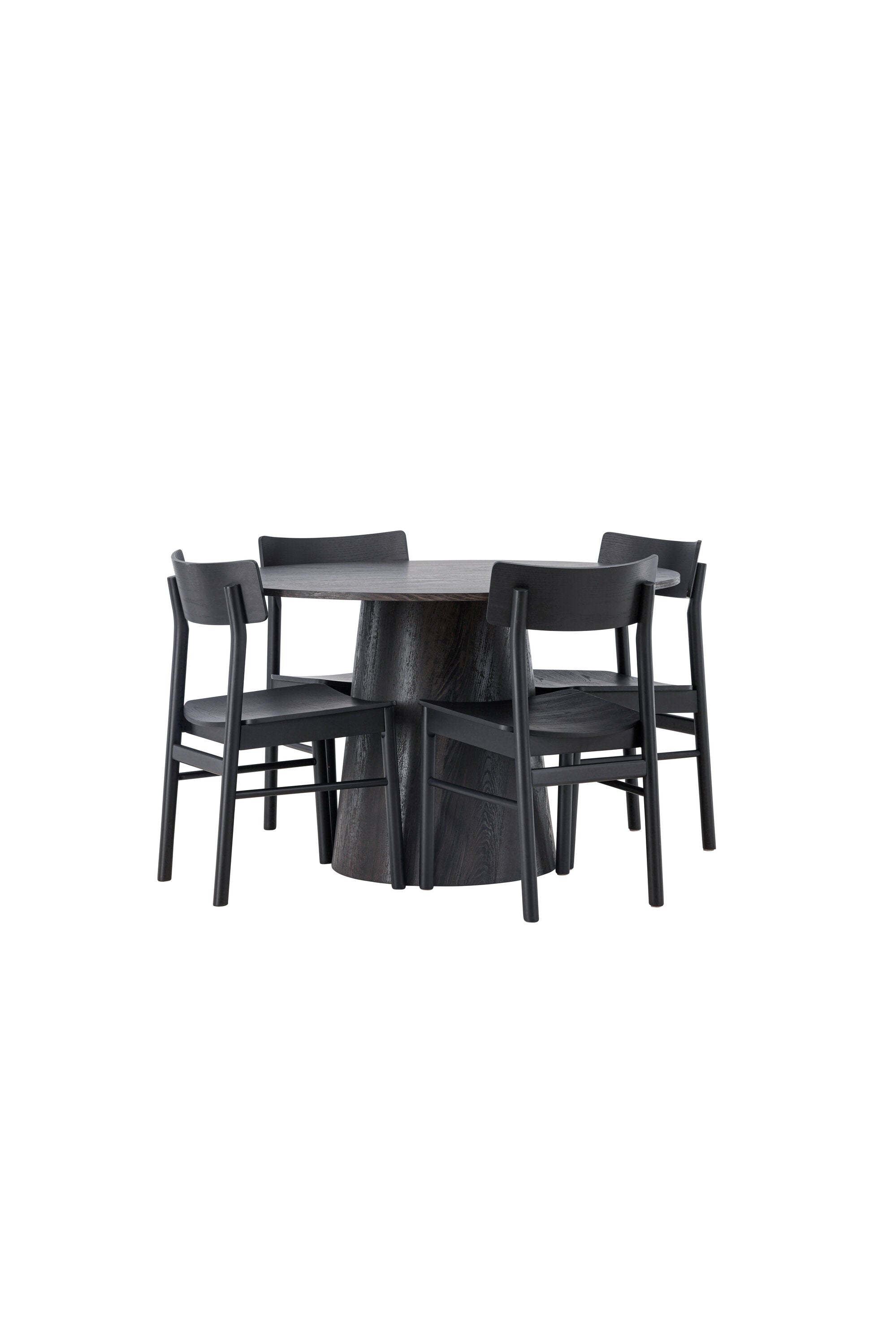 Lanzo Esszimmerset + Montros ⌀120cm/4St. in Braun / Schwarz präsentiert im Onlineshop von KAQTU Design AG. Esszimmerset ist von Venture Home
