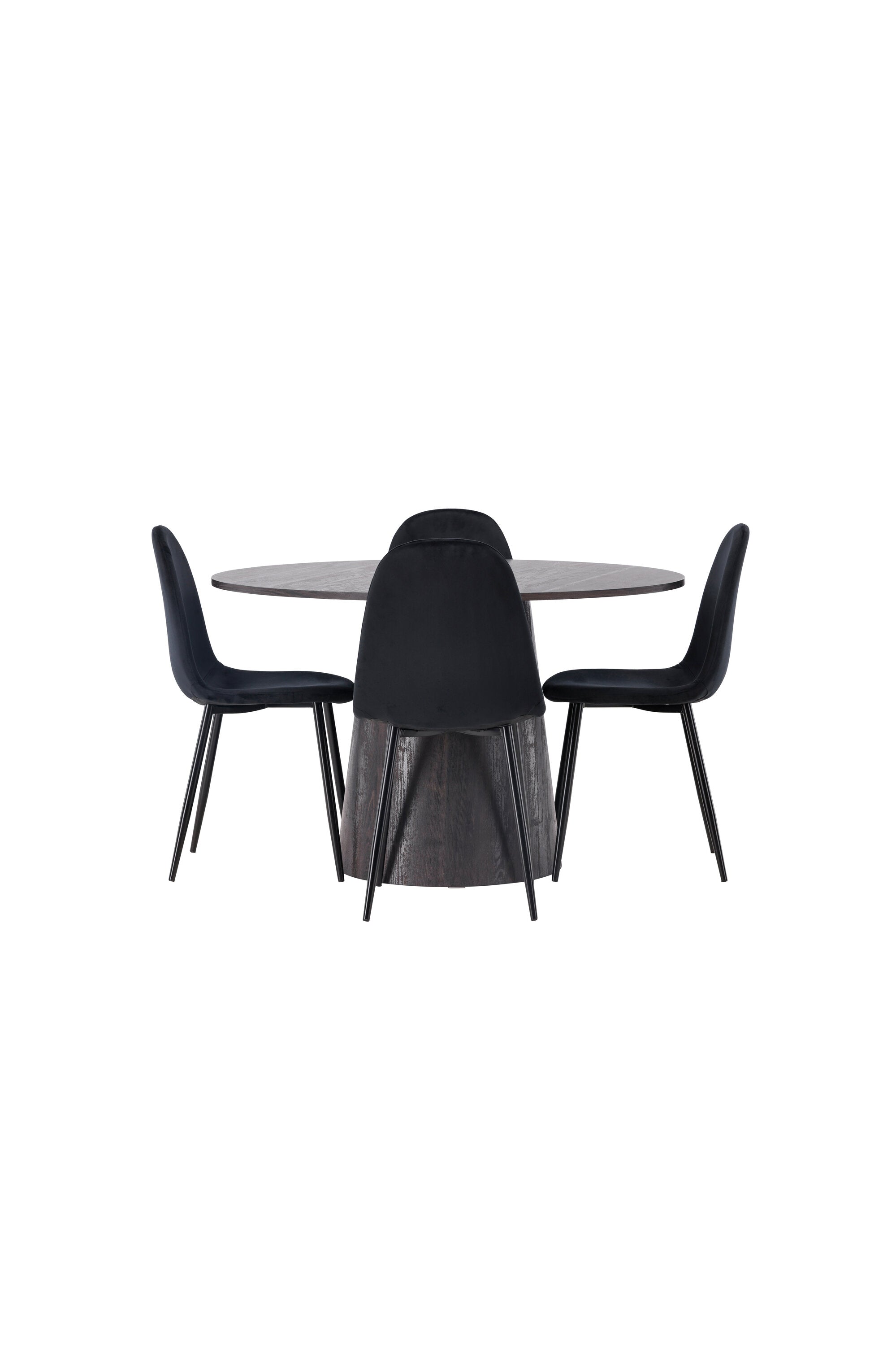 Lanzo Esszimmerset + Polar ⌀120cm/4St. in Braun / Schwarz präsentiert im Onlineshop von KAQTU Design AG. Esszimmerset ist von Venture Home