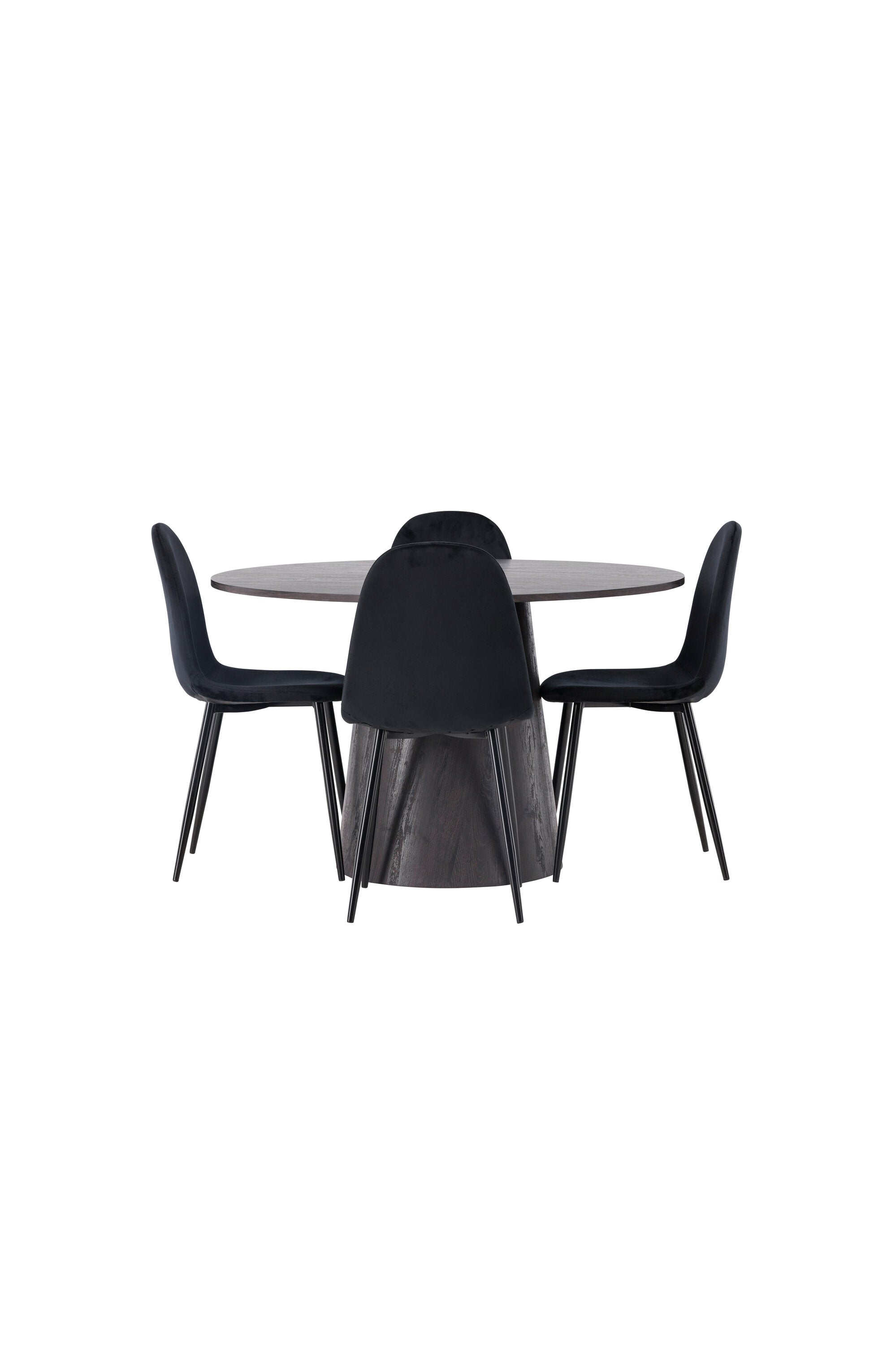 Lanzo Esszimmerset + Polar ⌀120cm/4St. in Braun / Schwarz präsentiert im Onlineshop von KAQTU Design AG. Esszimmerset ist von Venture Home