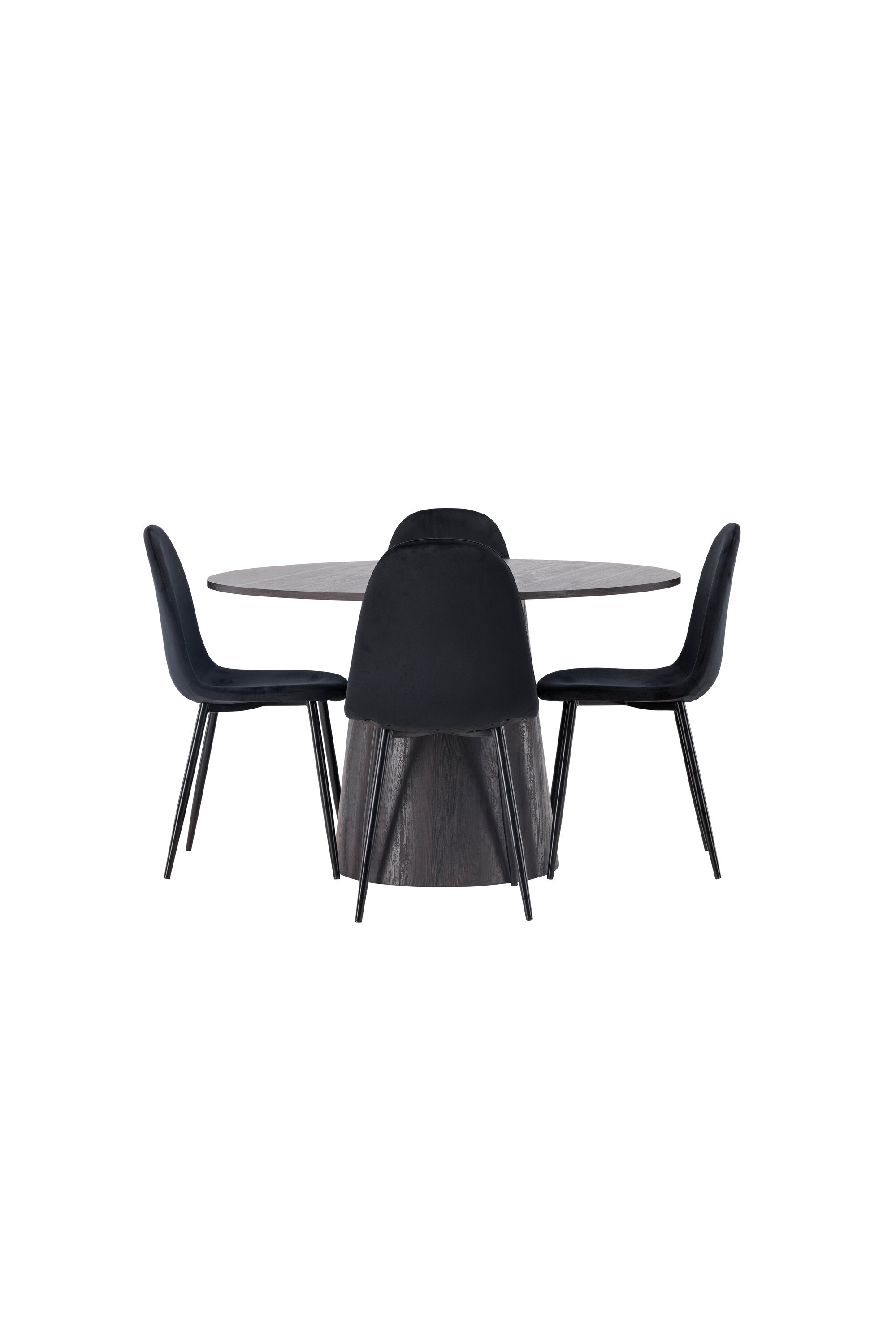 Lanzo Esszimmerset + Polar ⌀120cm/4St. in Braun / Schwarz präsentiert im Onlineshop von KAQTU Design AG. Esszimmerset ist von Venture Home