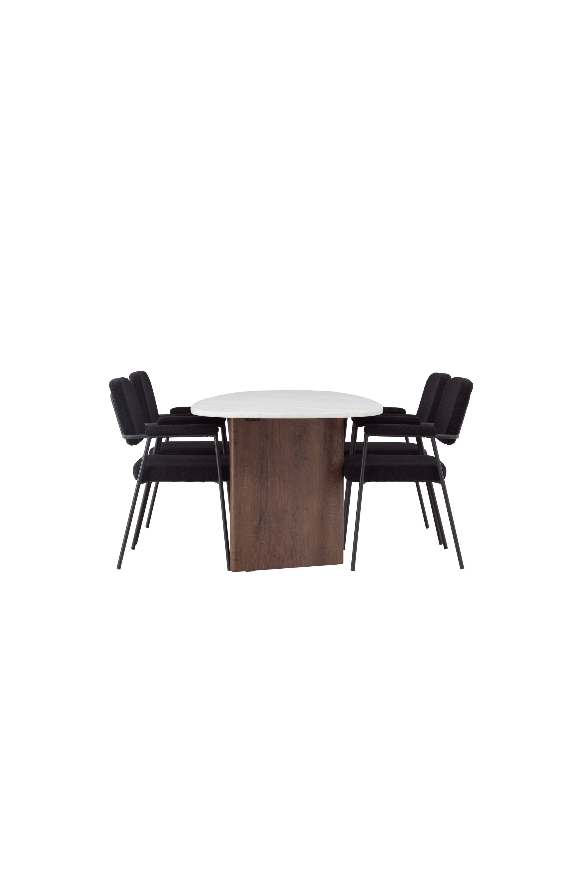 Grönvik Esszimmerset + Yesterday 180cm/4St. in Schwarz präsentiert im Onlineshop von KAQTU Design AG. Esszimmerset ist von Venture Home