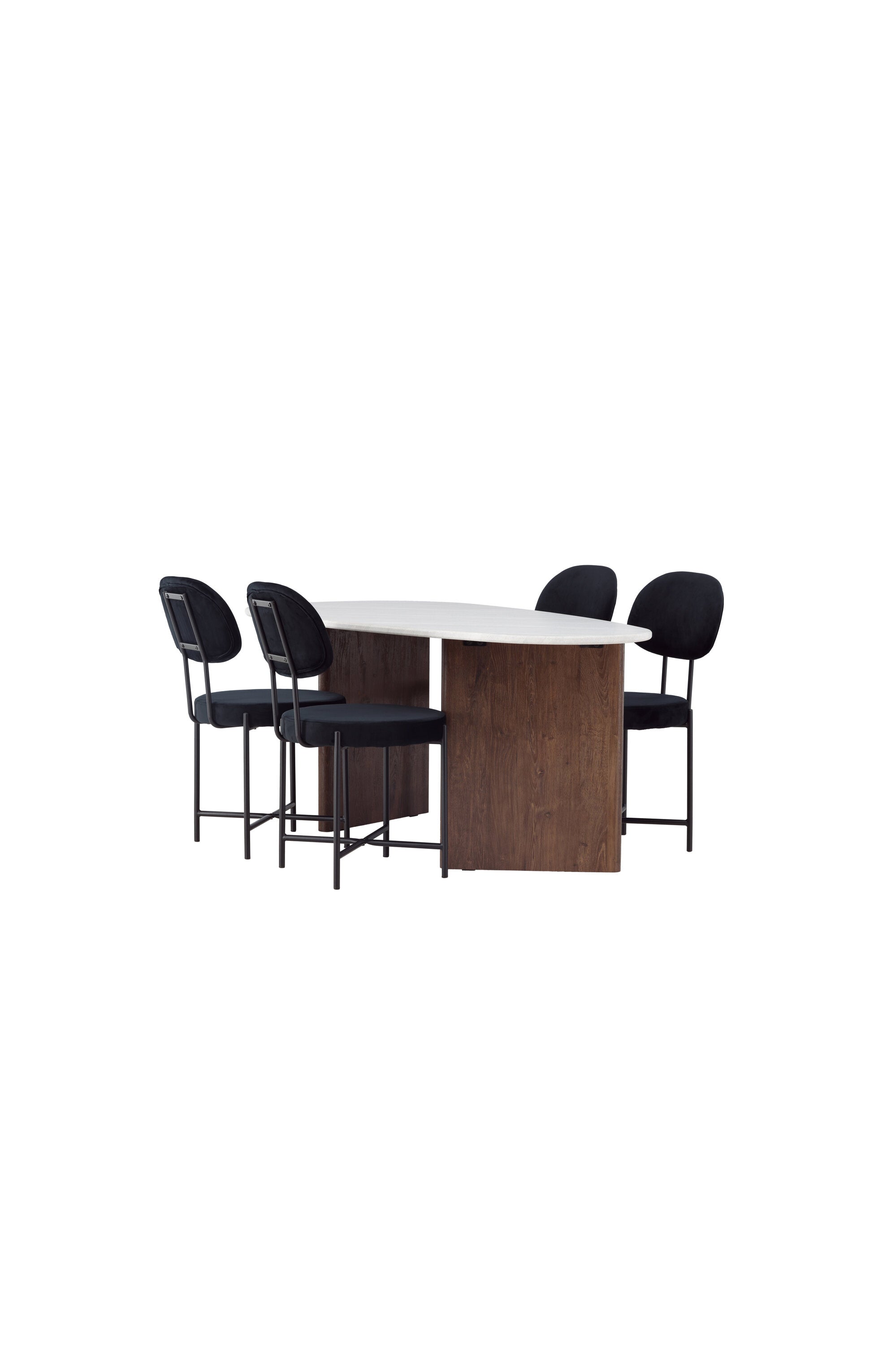 Grönvik Esszimmerset + Stella 180cm/4St. in Schwarz präsentiert im Onlineshop von KAQTU Design AG. Esszimmerset ist von Venture Home