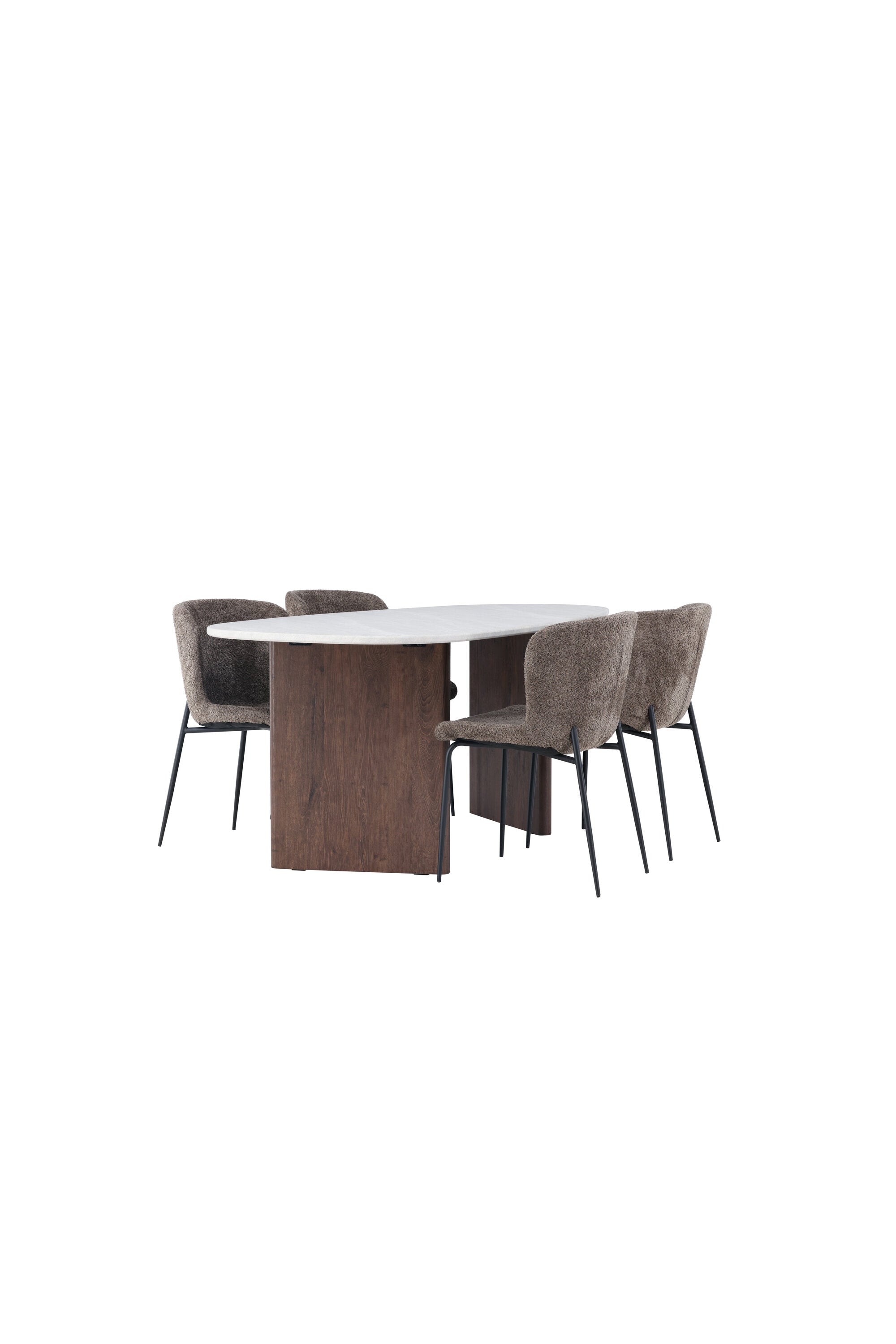Grönvik Esszimmerset + Modesto 180cm/4St. in Schwarz, Dunkelgrau präsentiert im Onlineshop von KAQTU Design AG. Esszimmerset ist von Venture Home