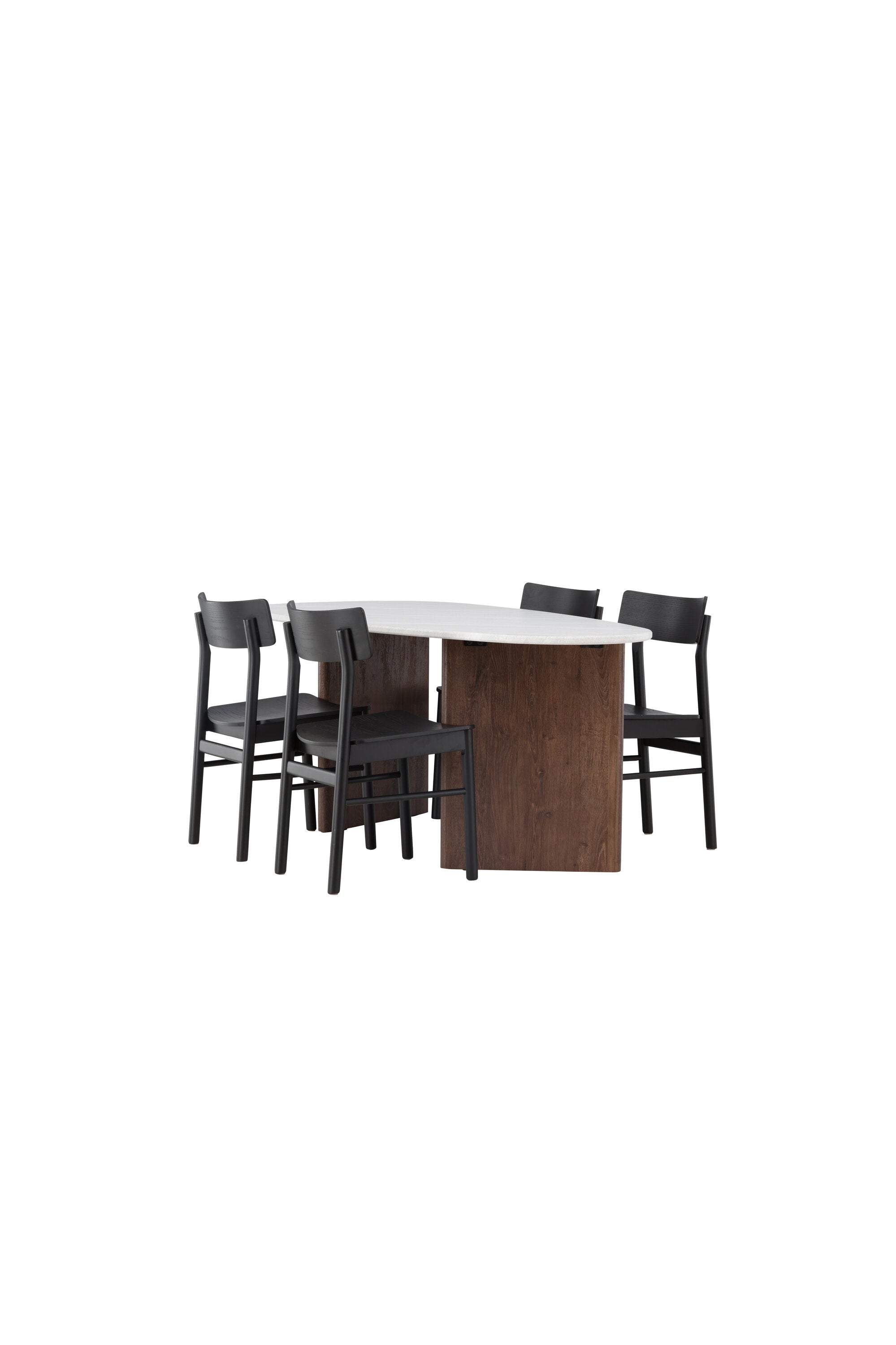 Grönvik Esszimmerset + Montros 180cm/4St. in Schwarz präsentiert im Onlineshop von KAQTU Design AG. Esszimmerset ist von Venture Home