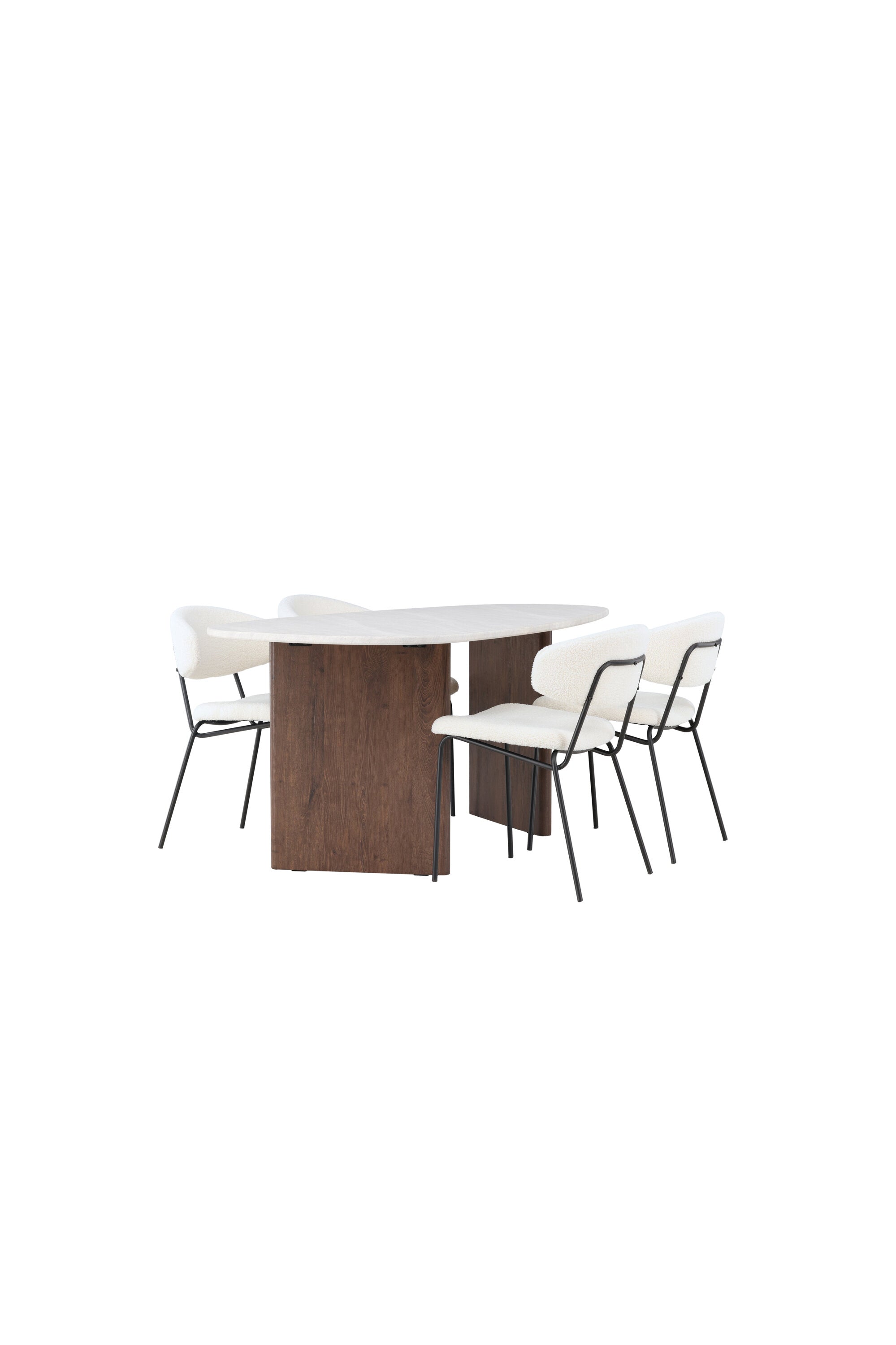 Grönvik Esszimmerset + Chico 180cm/4St. in Weiss präsentiert im Onlineshop von KAQTU Design AG. Esszimmerset ist von Venture Home