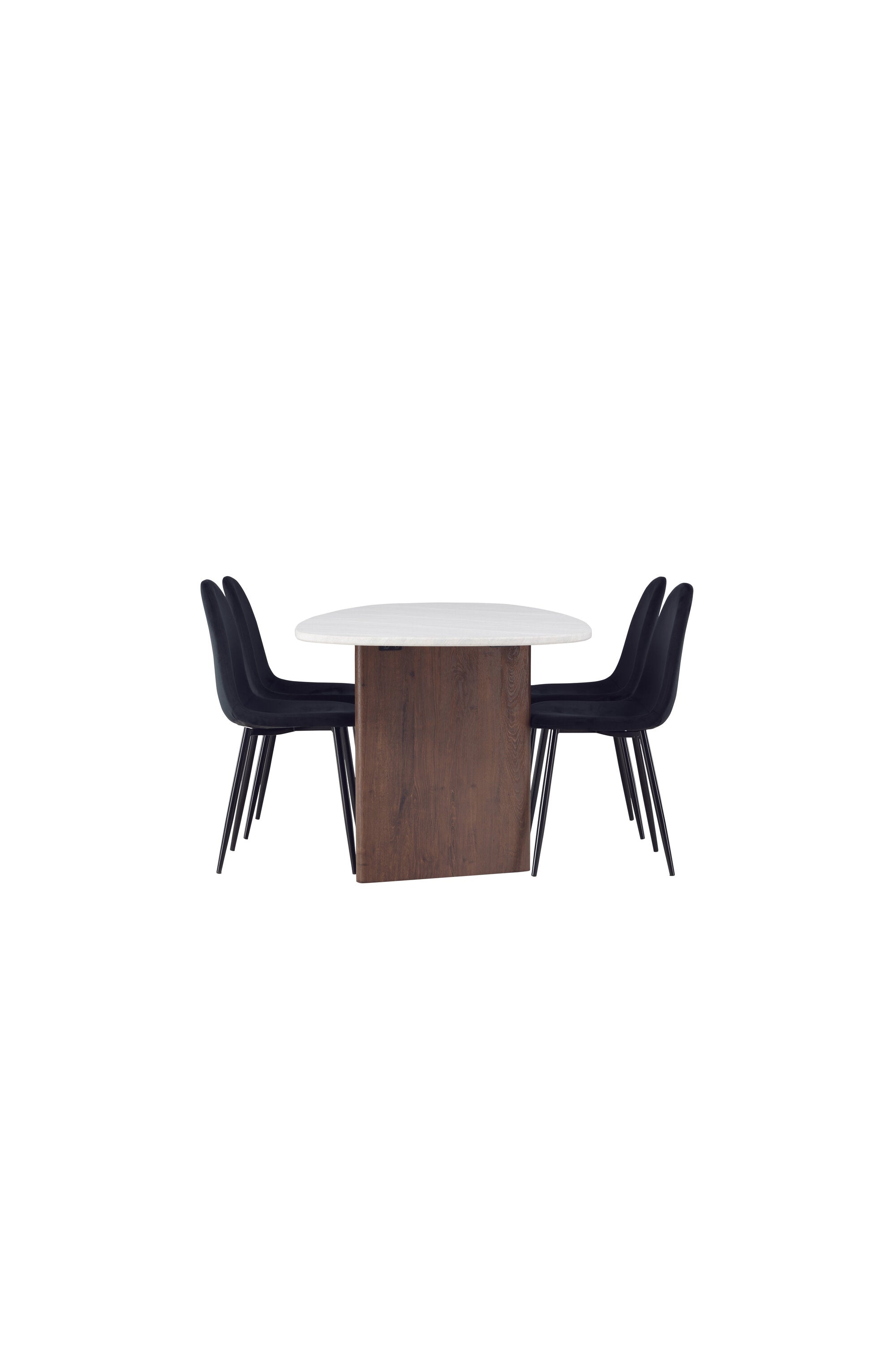 Grönvik Esszimmerset + Polar 180cm/4St. in Schwarz präsentiert im Onlineshop von KAQTU Design AG. Esszimmerset ist von Venture Home