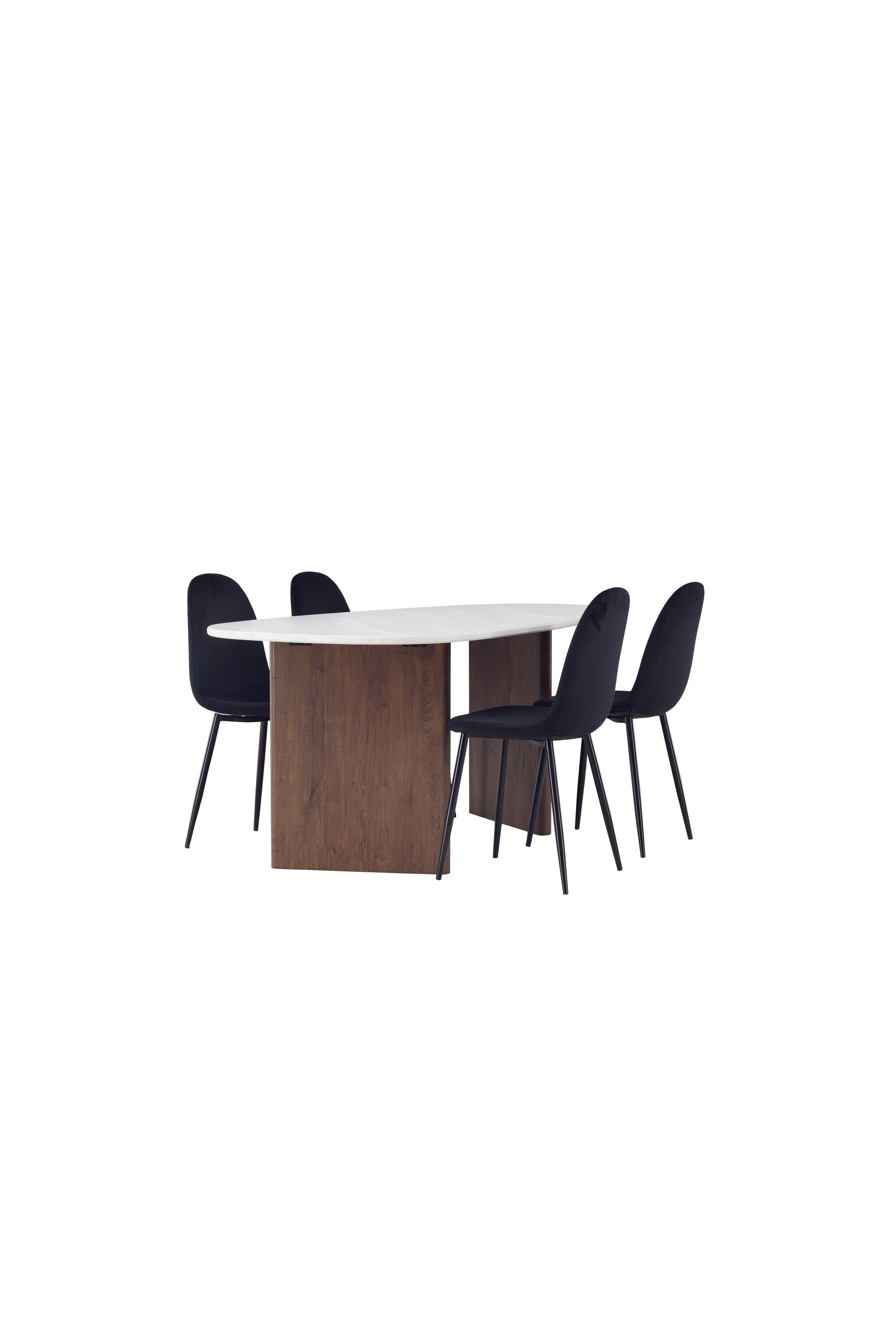 Grönvik Esszimmerset + Polar 180cm/4St. in Schwarz präsentiert im Onlineshop von KAQTU Design AG. Esszimmerset ist von Venture Home