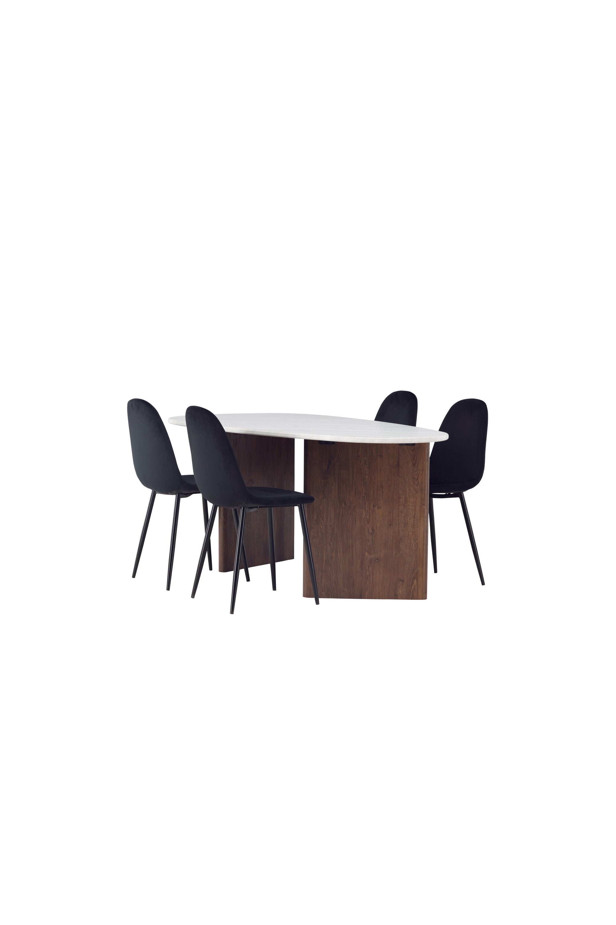 Grönvik Esszimmerset + Polar 180cm/4St. in Schwarz präsentiert im Onlineshop von KAQTU Design AG. Esszimmerset ist von Venture Home