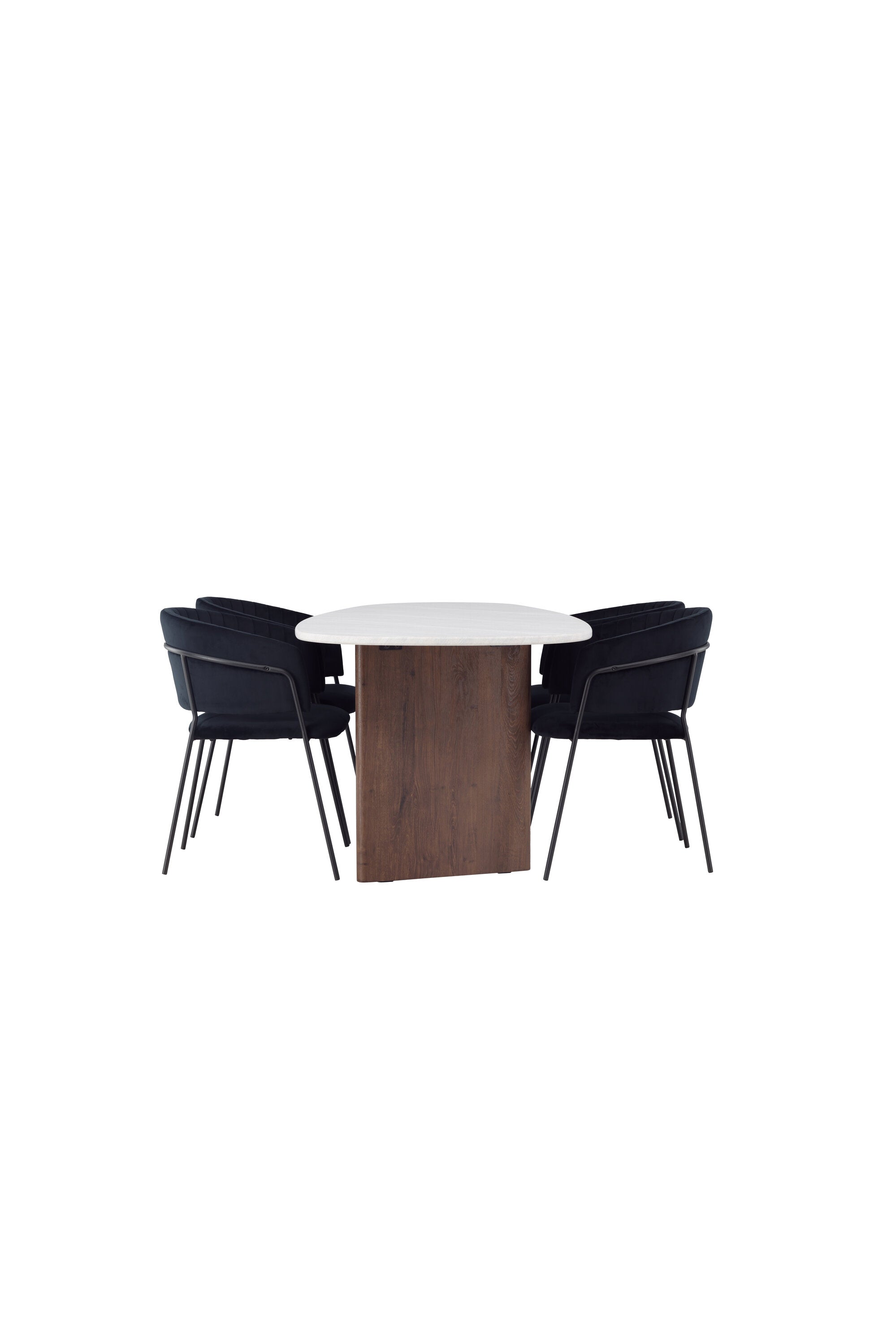 Grönvik Esszimmerset + Selma 180cm/4St. in Schwarz präsentiert im Onlineshop von KAQTU Design AG. Esszimmerset ist von Venture Home