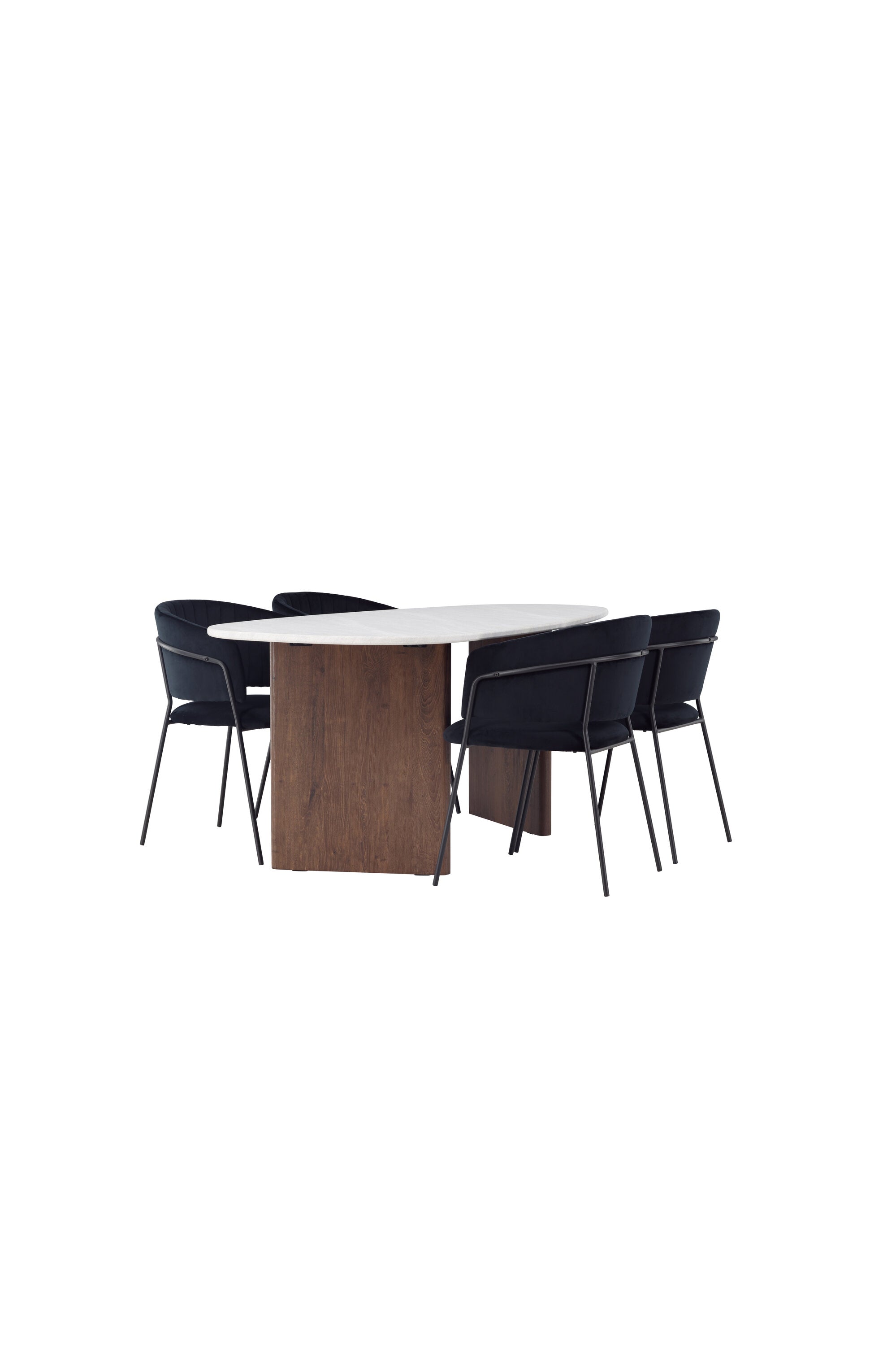 Grönvik Esszimmerset + Selma 180cm/4St. in Schwarz präsentiert im Onlineshop von KAQTU Design AG. Esszimmerset ist von Venture Home