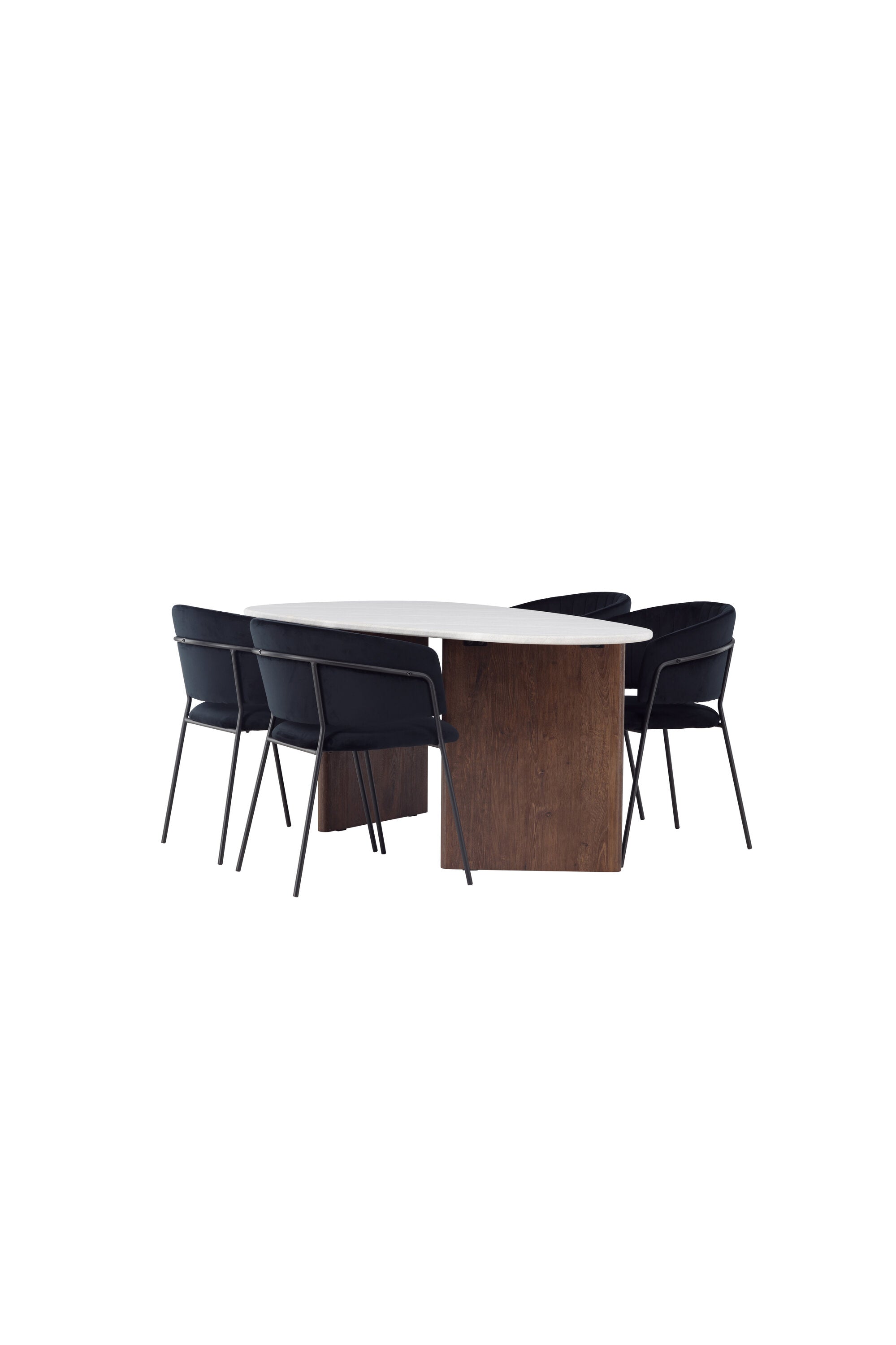 Grönvik Esszimmerset + Selma 180cm/4St. in Schwarz präsentiert im Onlineshop von KAQTU Design AG. Esszimmerset ist von Venture Home