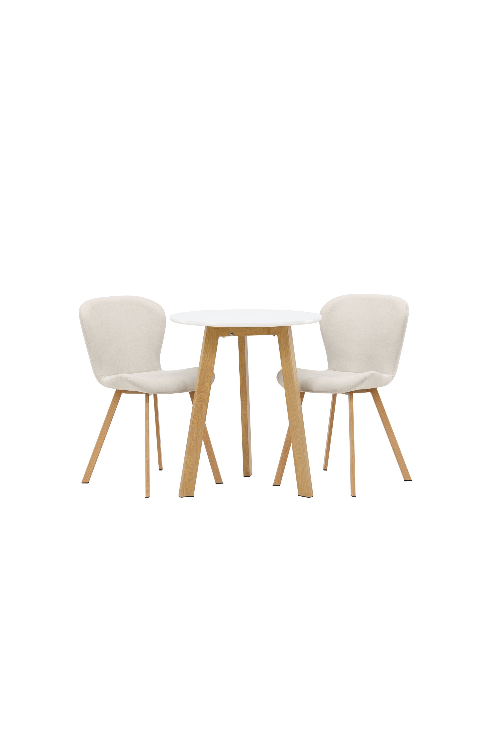 Leonora Esszimmerset + Lilja ⌀65cm/2St. in Beige, Natur präsentiert im Onlineshop von KAQTU Design AG. Esszimmerset ist von Venture Home