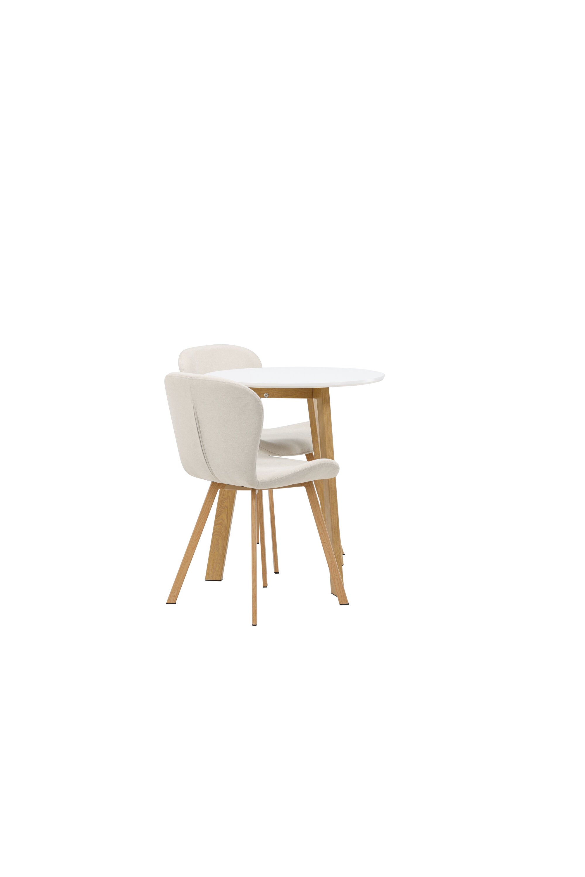 Leonora Esszimmerset + Lilja ⌀65cm/2St. in Beige, Natur präsentiert im Onlineshop von KAQTU Design AG. Esszimmerset ist von Venture Home