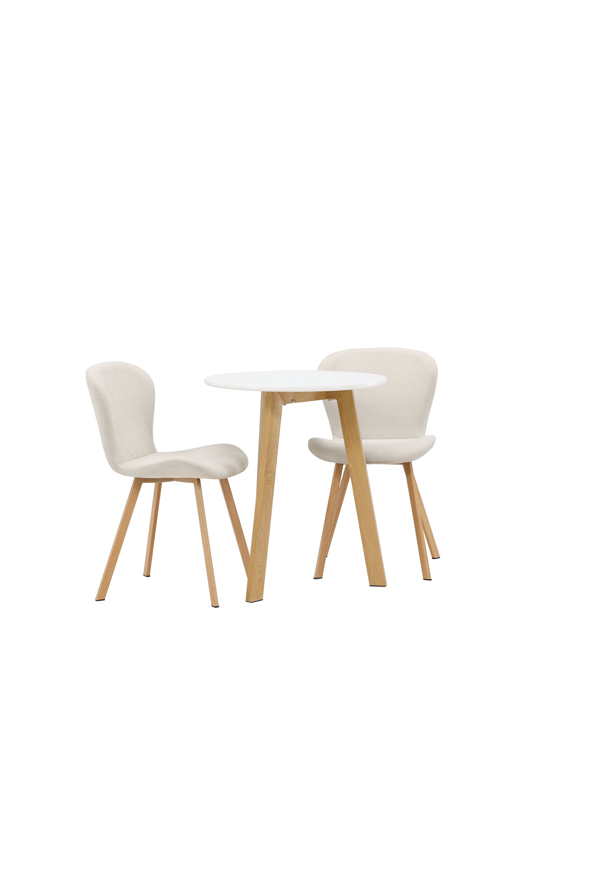 Leonora Esszimmerset + Lilja ⌀65cm/2St. in Beige, Natur präsentiert im Onlineshop von KAQTU Design AG. Esszimmerset ist von Venture Home