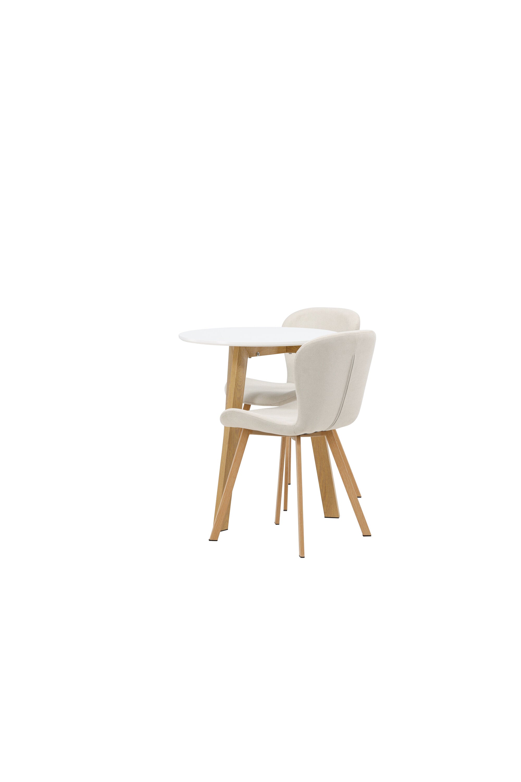 Leonora Esszimmerset + Lilja ⌀65cm/2St. in Beige, Natur präsentiert im Onlineshop von KAQTU Design AG. Esszimmerset ist von Venture Home