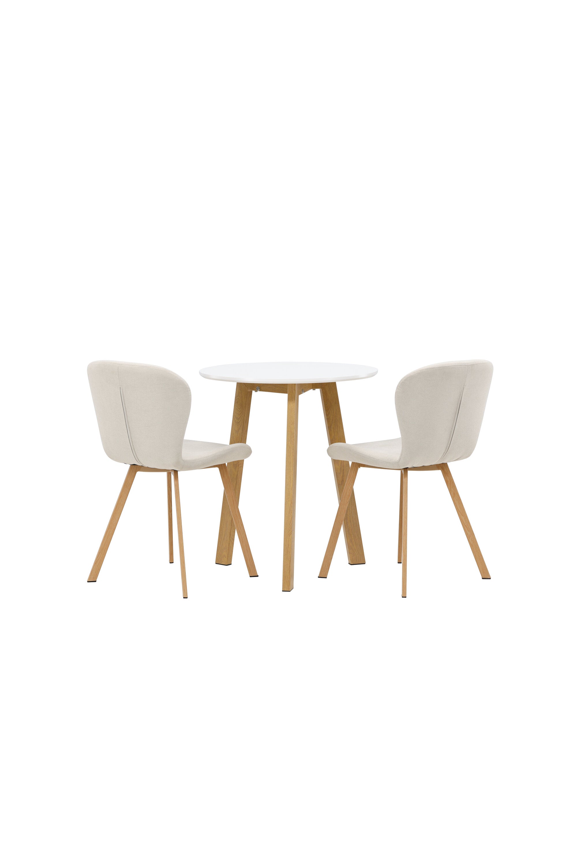 Leonora Esszimmerset + Lilja ⌀65cm/2St. in Beige, Natur präsentiert im Onlineshop von KAQTU Design AG. Esszimmerset ist von Venture Home