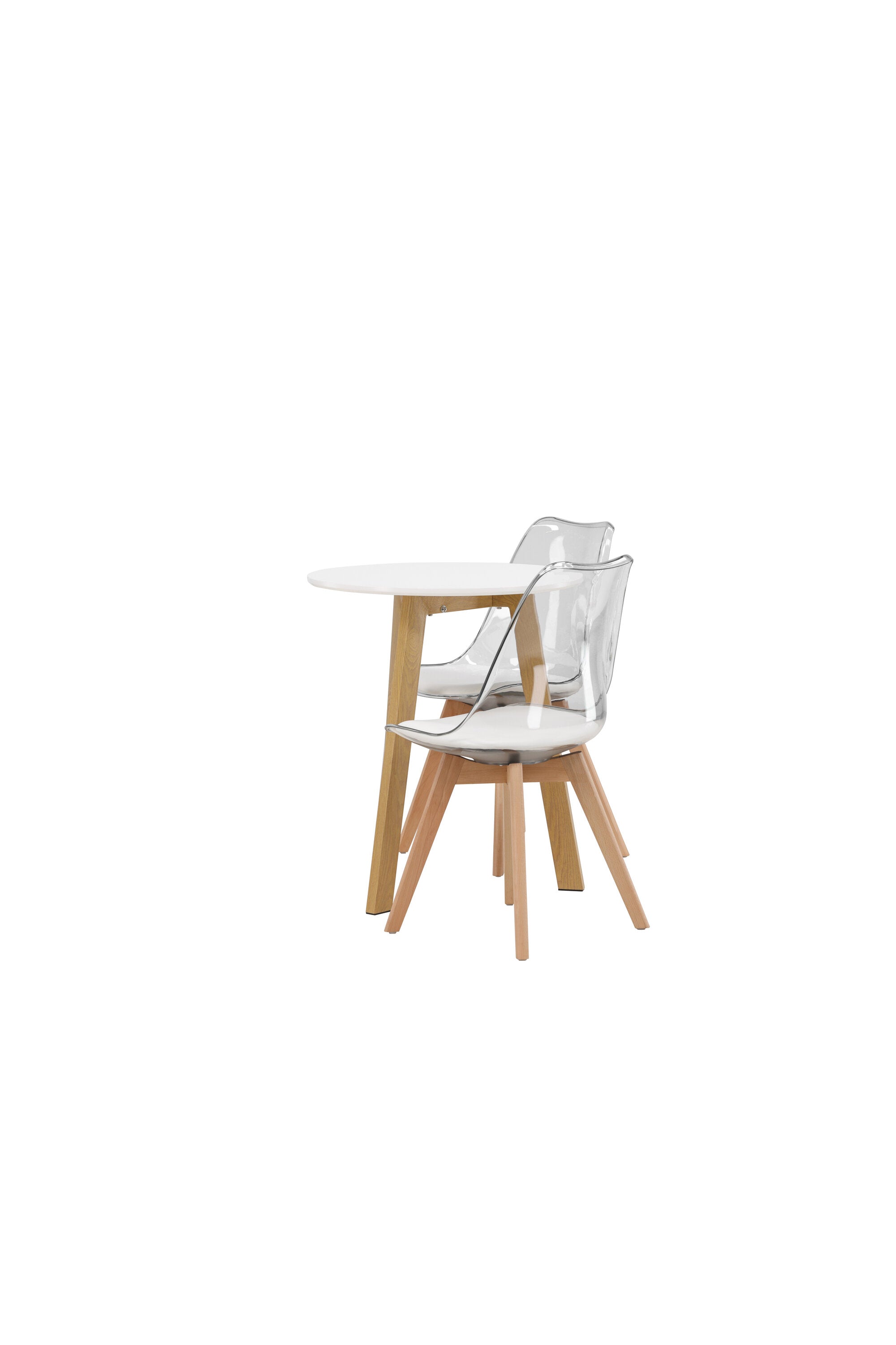 Leonora Esszimmerset + Edvin ⌀65cm/2St. in Natur,Transparent,Weiss präsentiert im Onlineshop von KAQTU Design AG. Esszimmerset ist von Venture Home