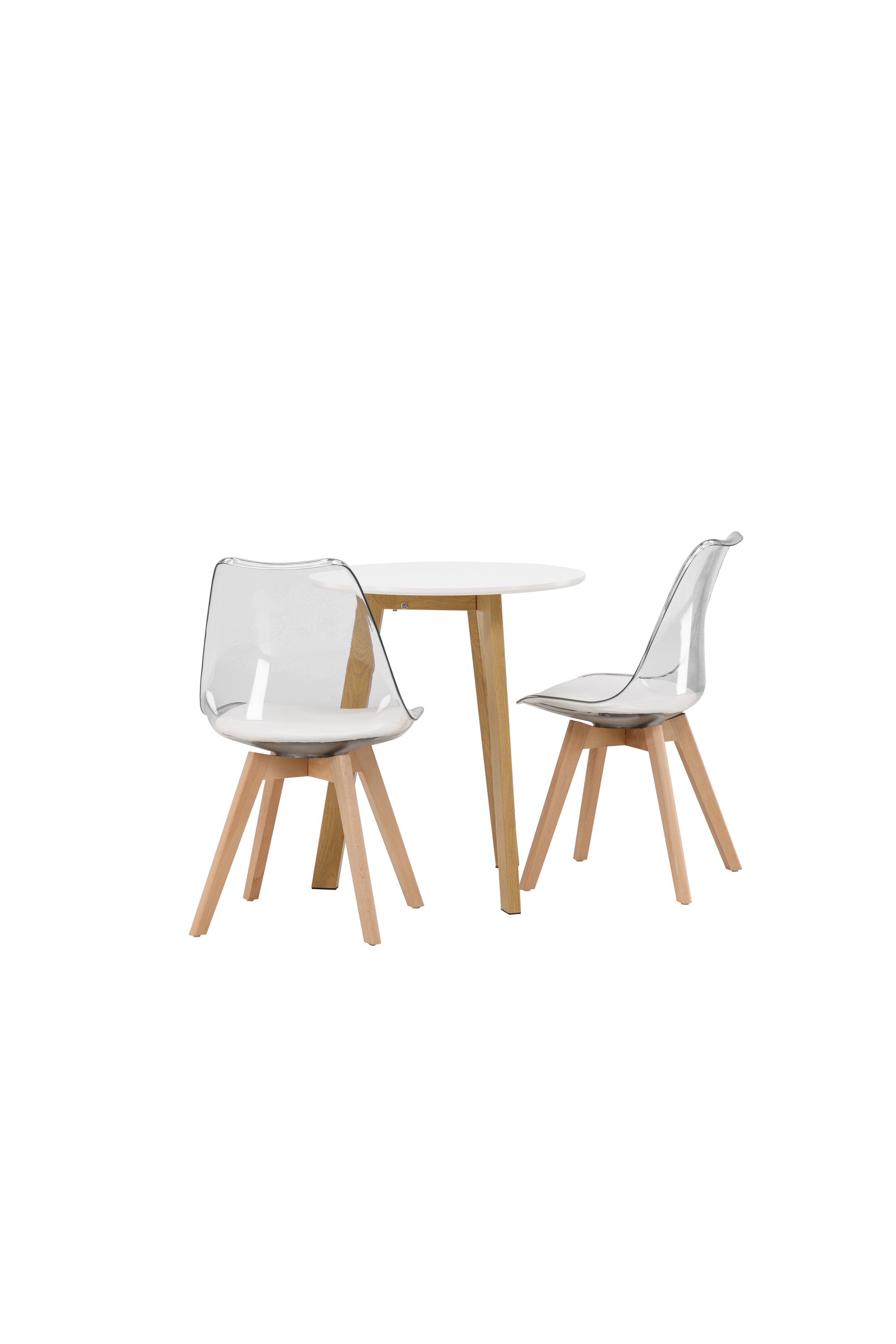 Leonora Esszimmerset + Edvin ⌀65cm/2St. in Natur,Transparent,Weiss präsentiert im Onlineshop von KAQTU Design AG. Esszimmerset ist von Venture Home