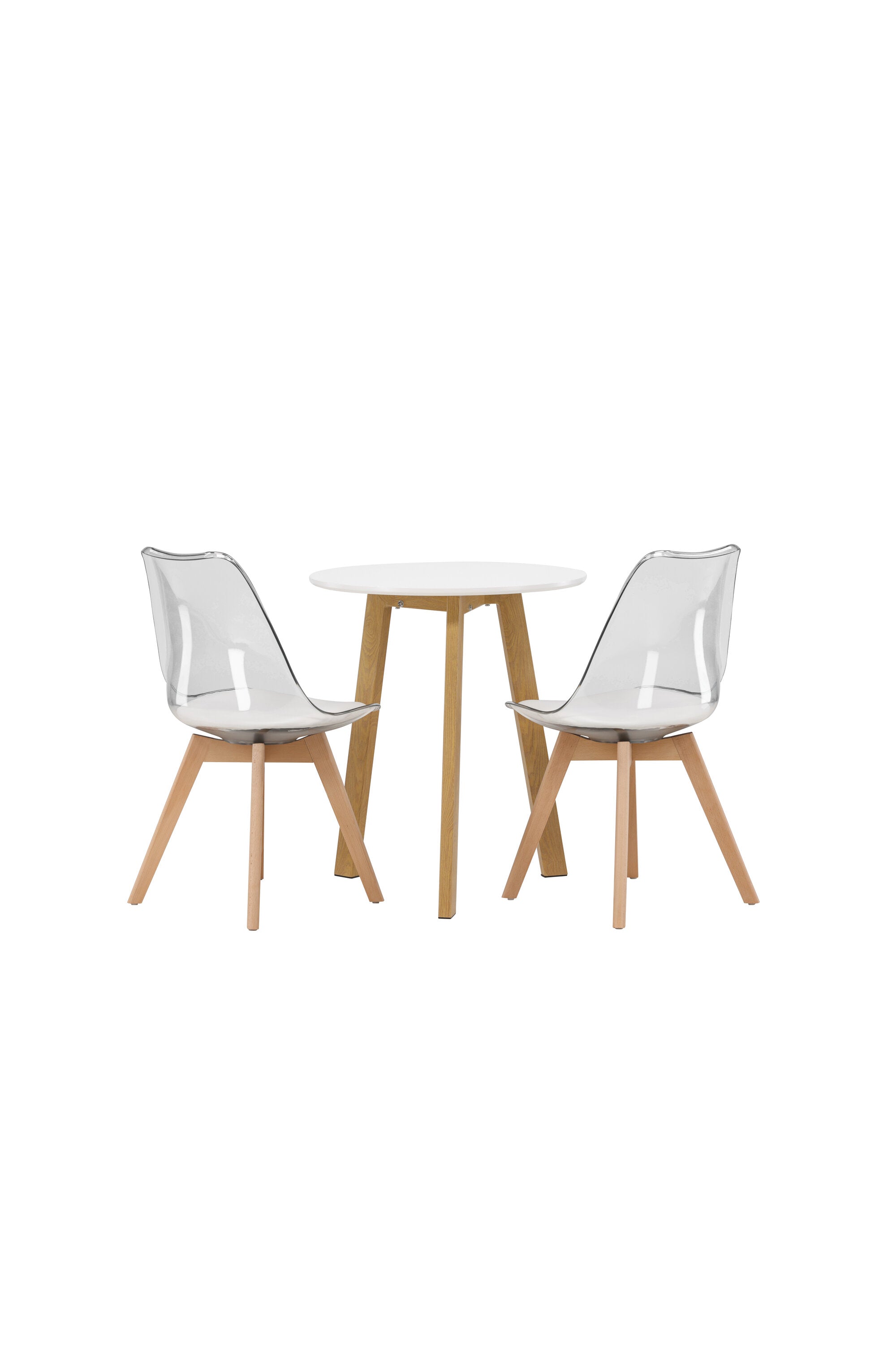 Leonora Esszimmerset + Edvin ⌀65cm/2St. in Natur,Transparent,Weiss präsentiert im Onlineshop von KAQTU Design AG. Esszimmerset ist von Venture Home