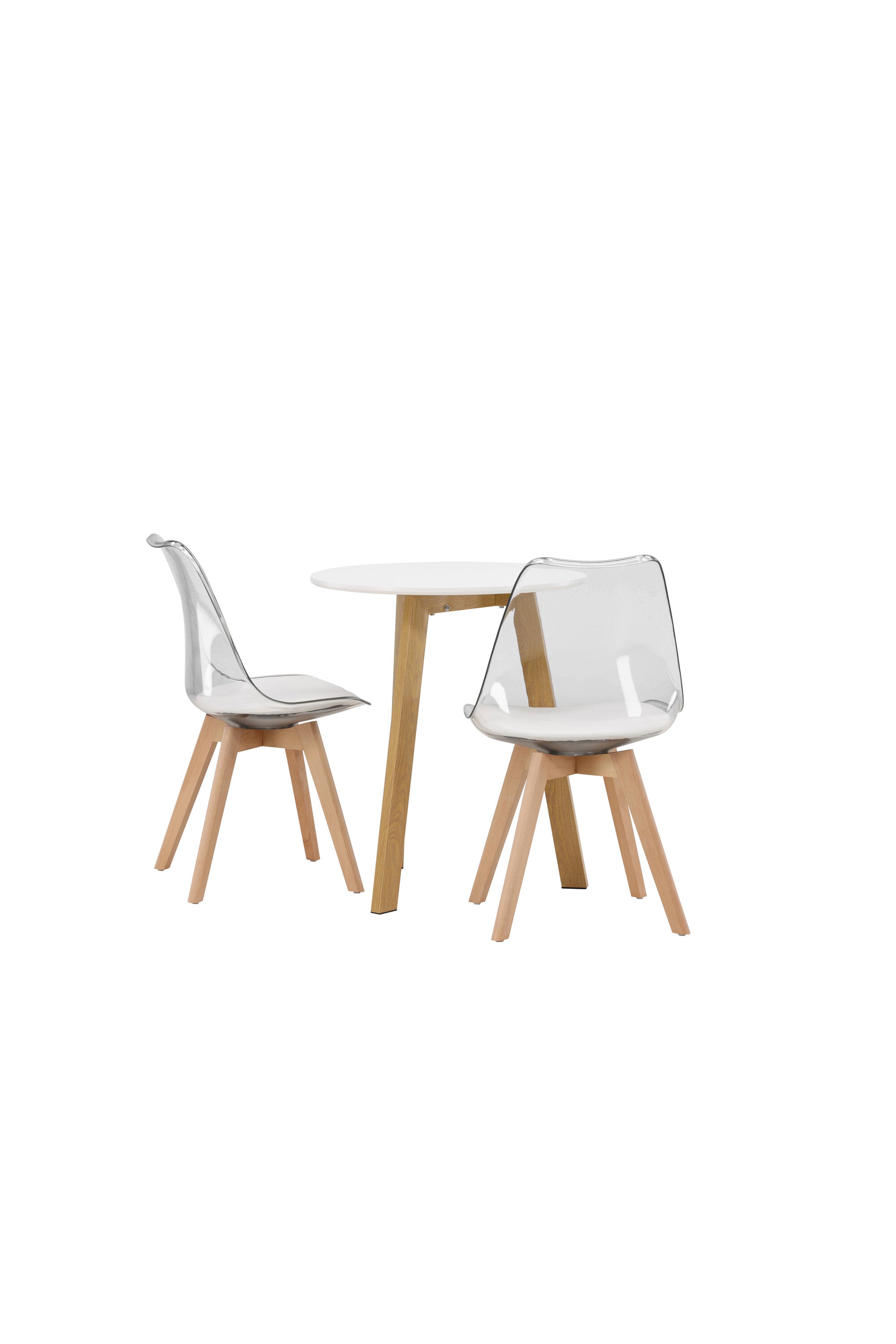 Leonora Esszimmerset + Edvin ⌀65cm/2St. in Natur,Transparent,Weiss präsentiert im Onlineshop von KAQTU Design AG. Esszimmerset ist von Venture Home