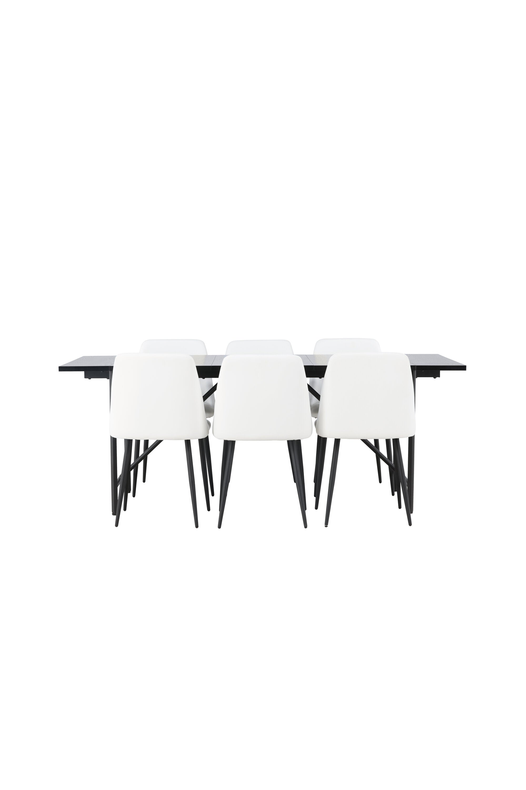 Astrid Esszimmerset + Night 200cm/6St. in Schwarz-Weiss präsentiert im Onlineshop von KAQTU Design AG. Esszimmerset ist von Venture Home