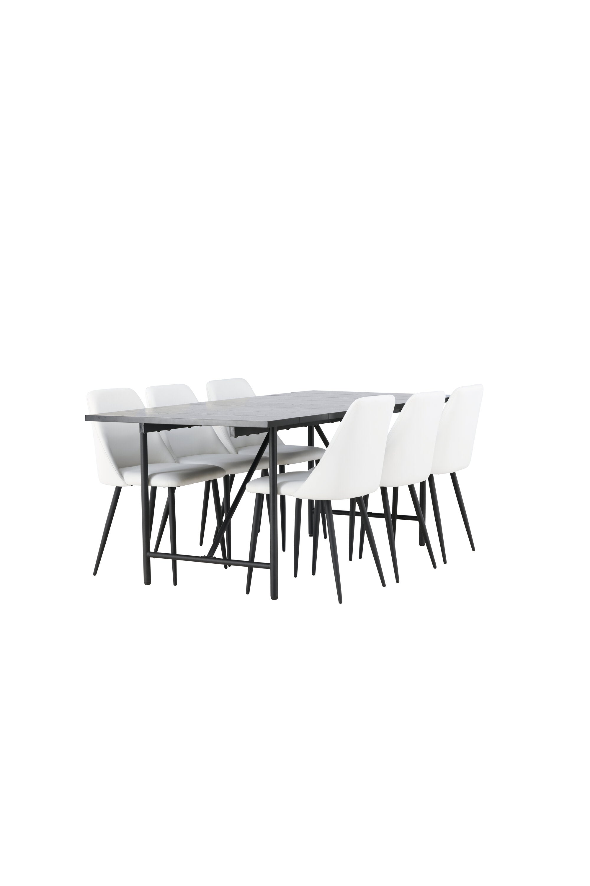 Astrid Esszimmerset + Night 200cm/6St. in Schwarz-Weiss präsentiert im Onlineshop von KAQTU Design AG. Esszimmerset ist von Venture Home