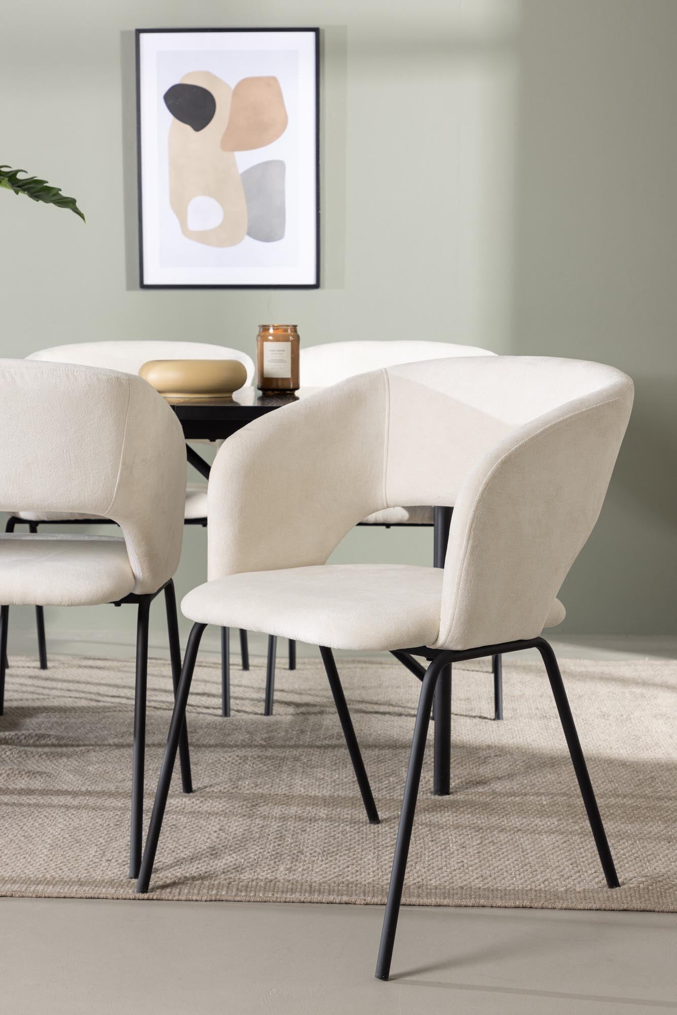 Stilvolles Astrid Esszimmerset für 6 von Venture Home, 200cm Tisch.