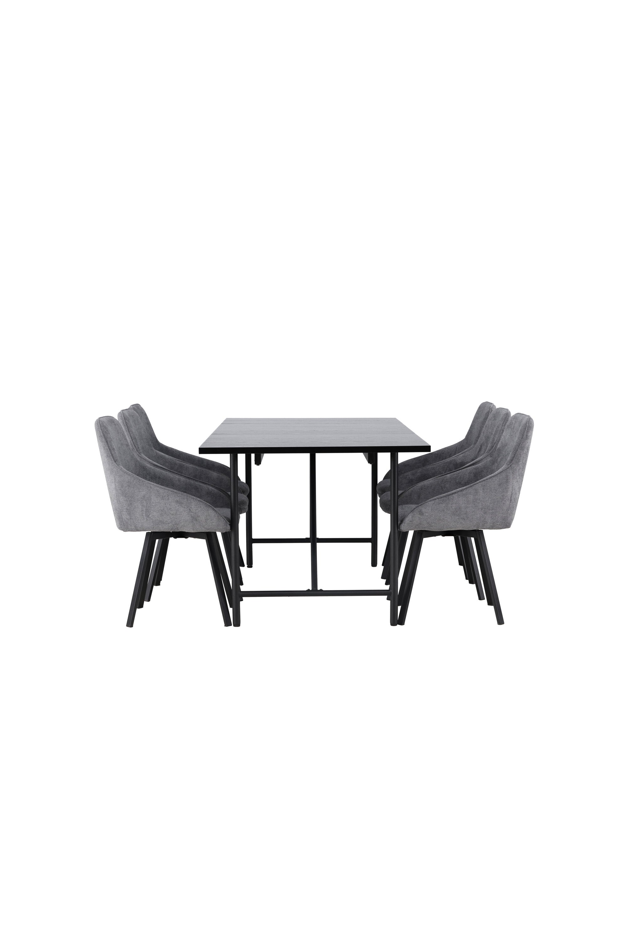 Astrid Esszimmerset + Rosie 200cm/6St. in Schwarzgrau präsentiert im Onlineshop von KAQTU Design AG. Esszimmerset ist von Venture Home