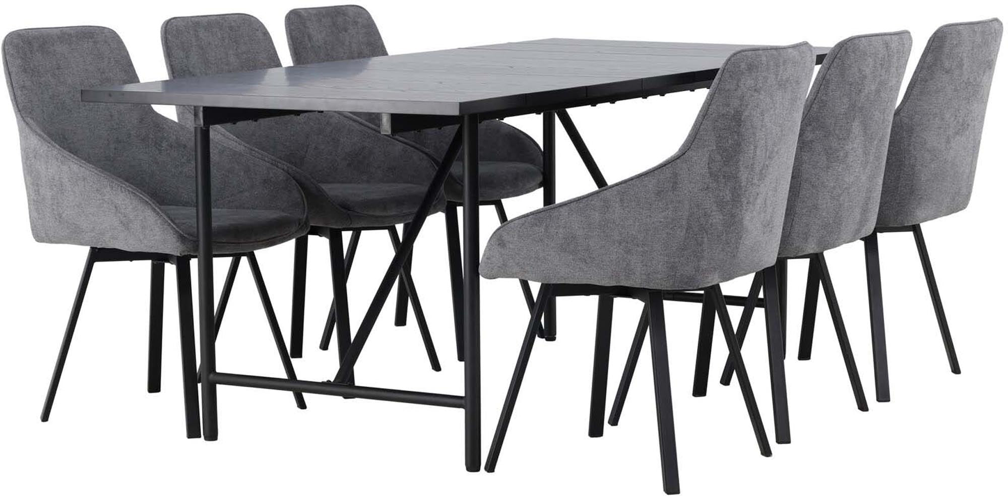 Stilvolles Astrid Esszimmerset 200cm mit 6 Stühlen von Venture Home.