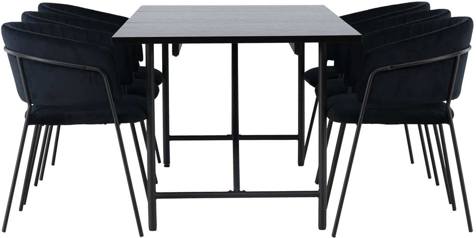 Elegantes Astrid Esszimmerset mit 6 Selma Stühlen, 200cm, von Venture.