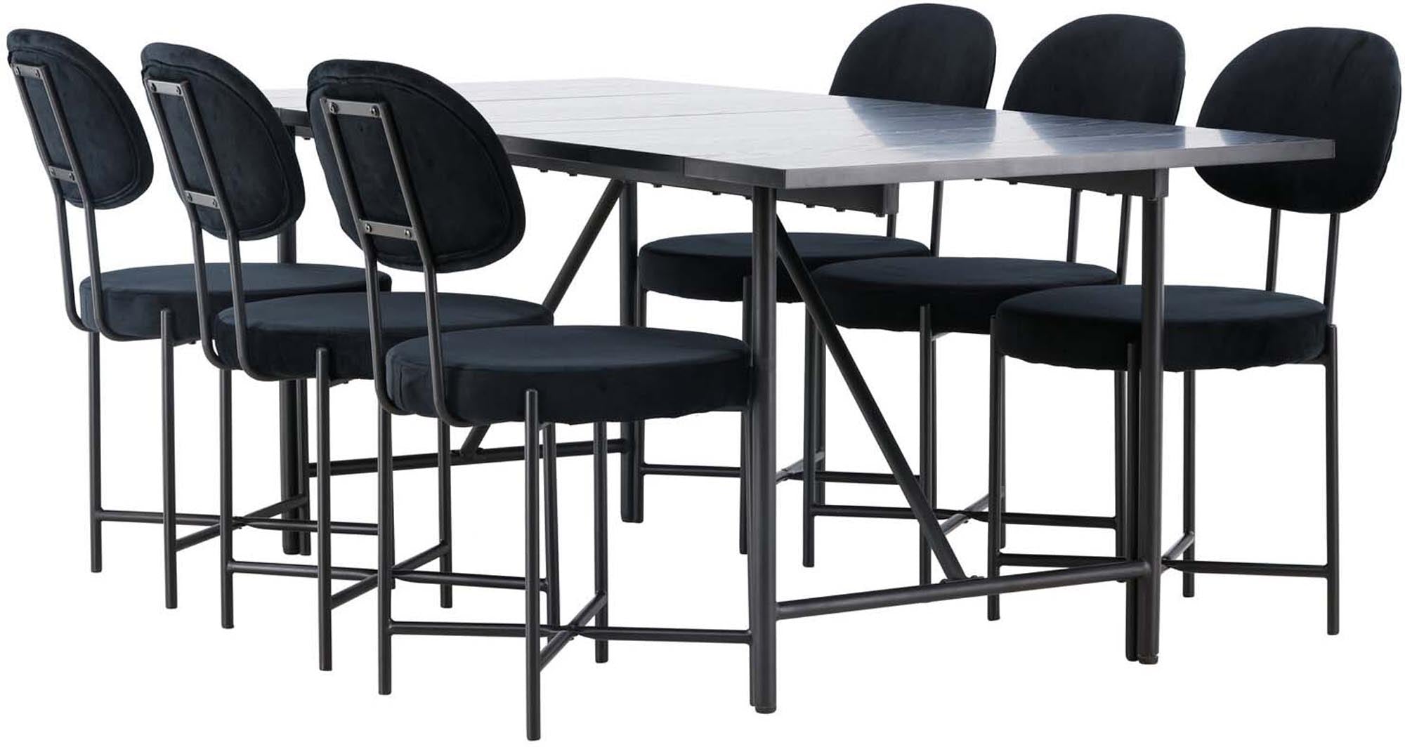 Modernes Astrid Esszimmerset mit 6 Stühlen, 200cm, von Venture Home.