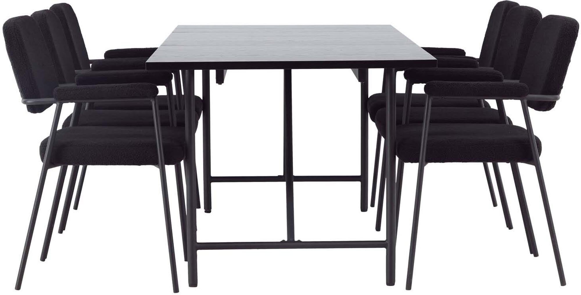 Elegantes Esszimmerset für 6 Personen: Hochwertige Materialien und skandinavisches Design schaffen eine einladende Atmosphäre in Ihrem Zuhause.