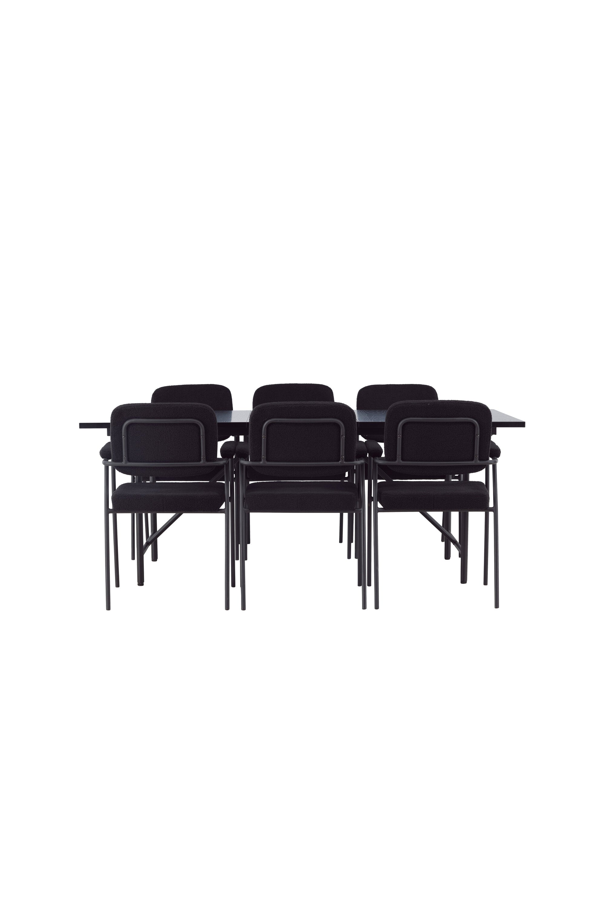 Astrid Esszimmerset + Yesterday 200cm/6St. in Schwarz präsentiert im Onlineshop von KAQTU Design AG. Esszimmerset ist von Venture Home