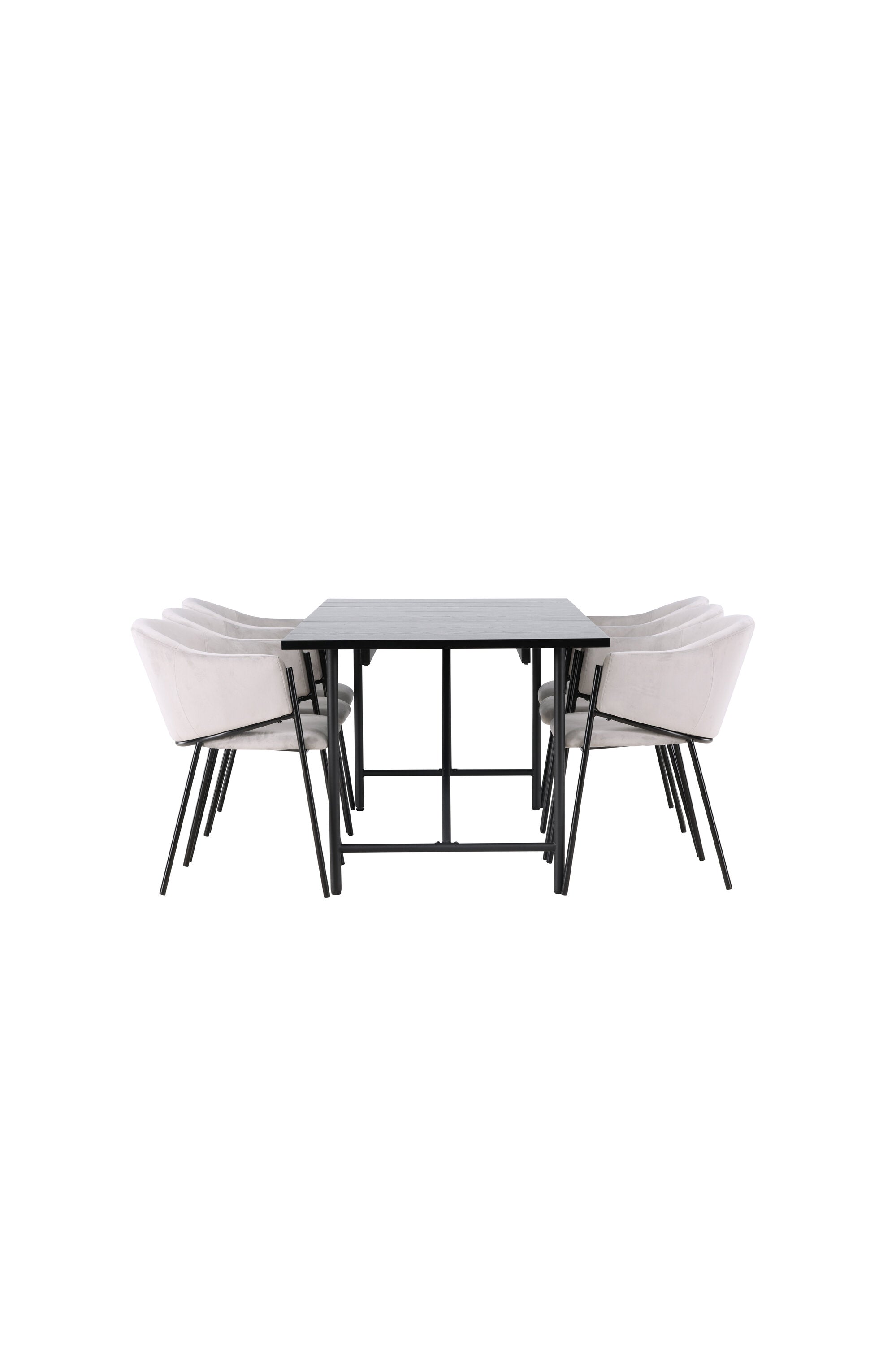 Astrid Esszimmerset + Evelina 200cm/6St. in Schwarzgrau präsentiert im Onlineshop von KAQTU Design AG. Esszimmerset ist von Venture Home