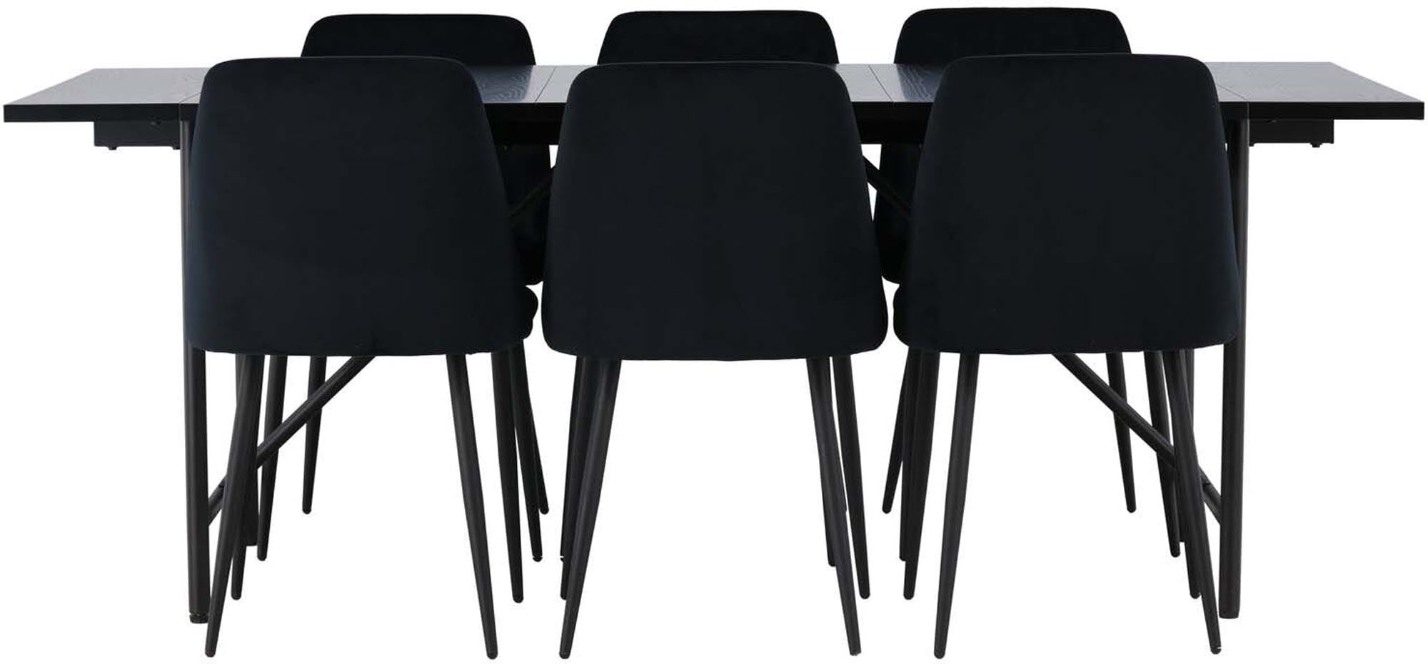 Entdecken Sie das Astrid Esszimmerset + Night 200cm/6St. von Venture Home – modernes Design, hoher Komfort und einladende Atmosphäre für Ihr Esszimmer.