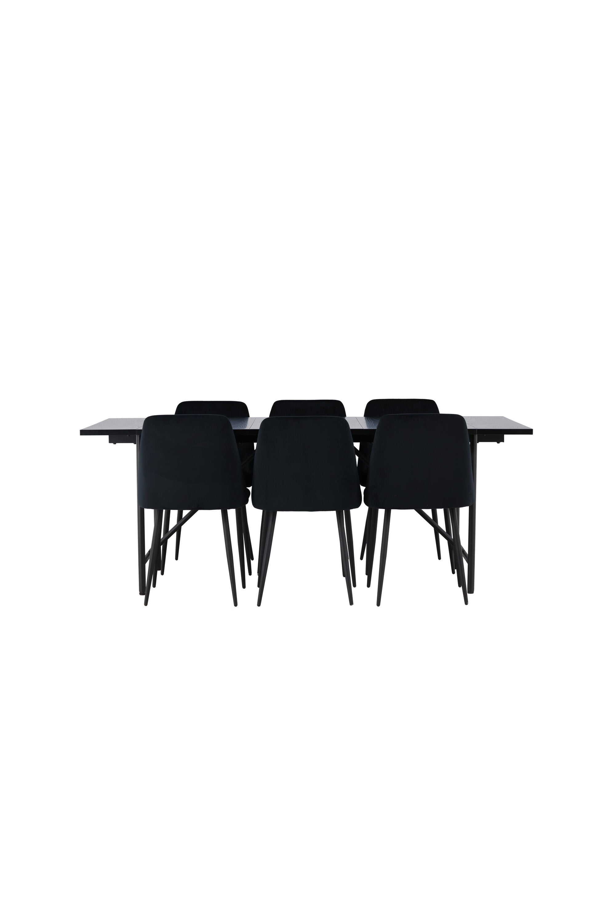 Astrid Esszimmerset + Night 200cm/6St. in Schwarz präsentiert im Onlineshop von KAQTU Design AG. Esszimmerset ist von Venture Home