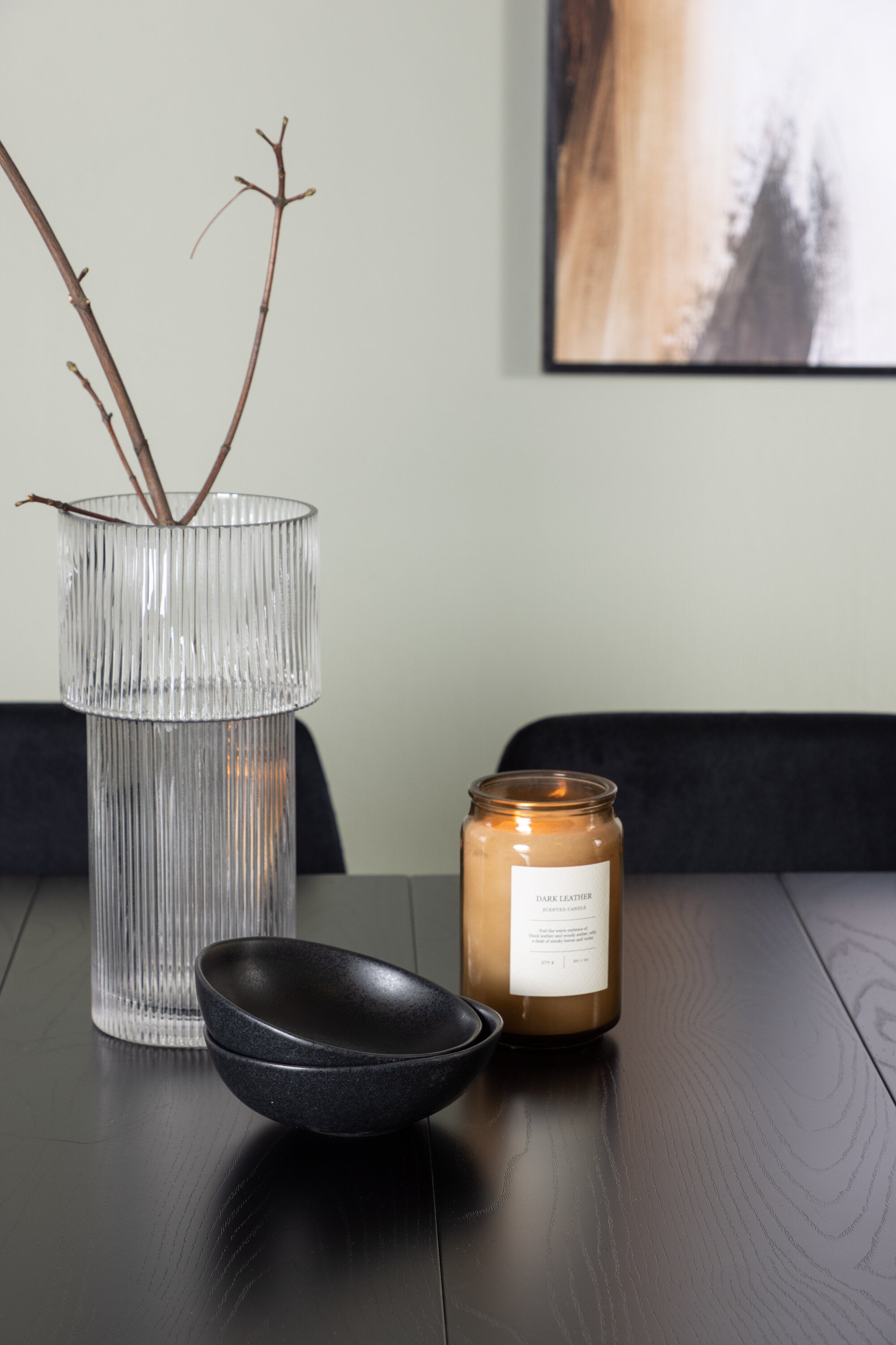 Astrid Esszimmerset + Night 200cm/6St. in Schwarz präsentiert im Onlineshop von KAQTU Design AG. Esszimmerset ist von Venture Home