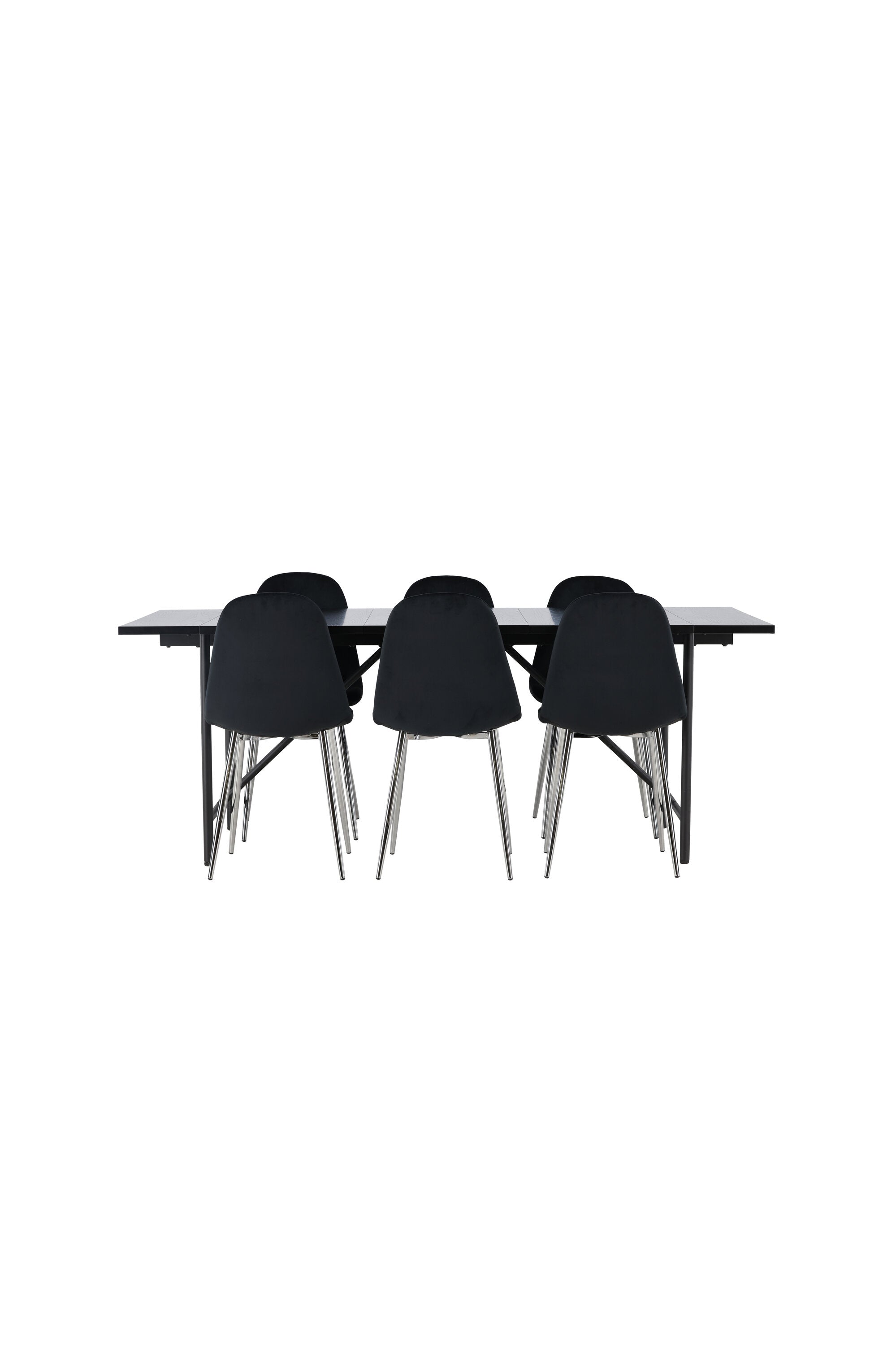 Astrid Esszimmerset + Polar 200cm/6St. in Schwarzes Silber präsentiert im Onlineshop von KAQTU Design AG. Esszimmerset ist von Venture Home
