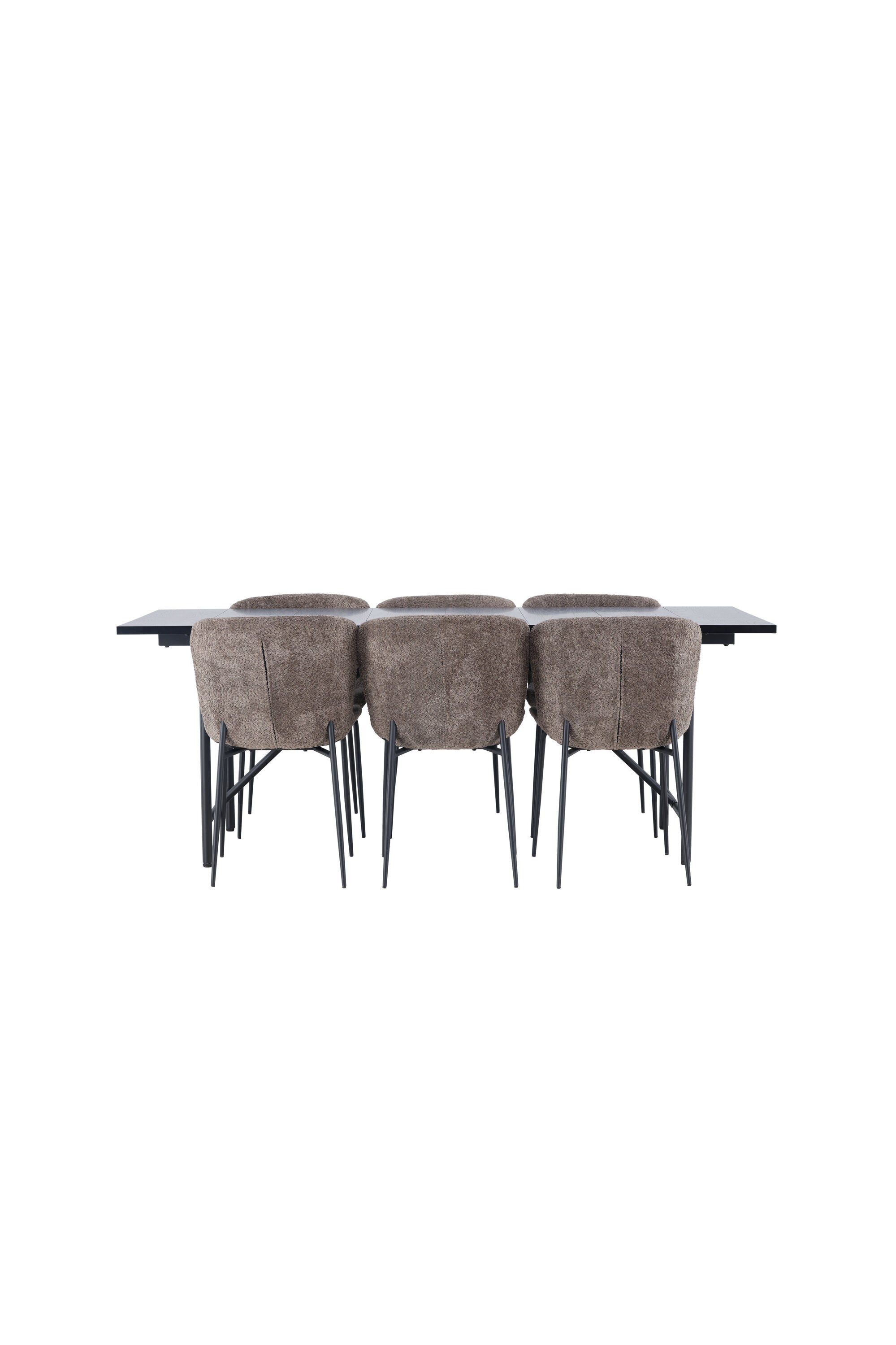 Astrid Esszimmerset + Modesto 200cm/6St. in Schwarz, Dunkelgrau präsentiert im Onlineshop von KAQTU Design AG. Esszimmerset ist von Venture Home