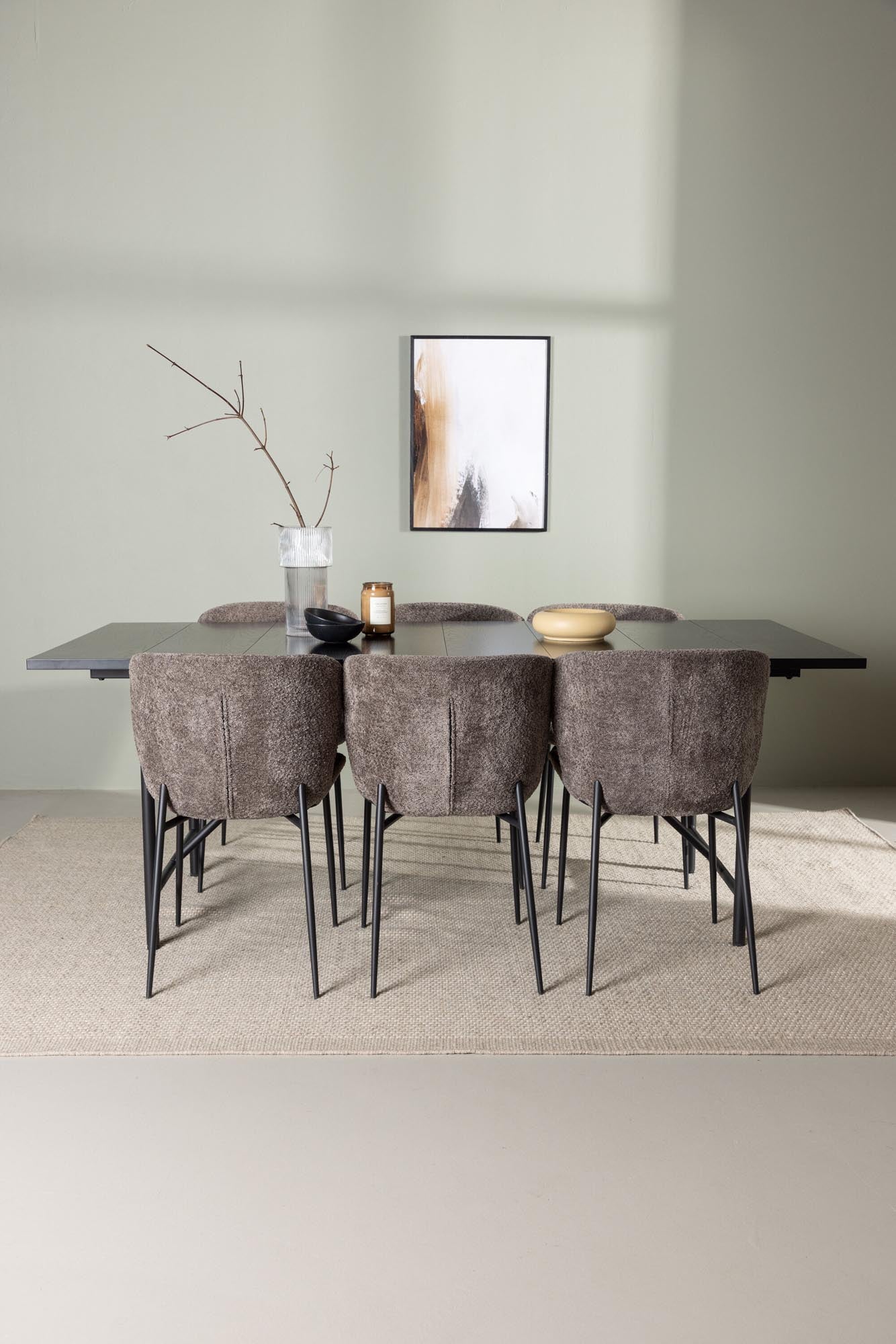 Elegantes Esszimmerset: Astrid Tisch & 6 Modesto Stühle, skandinavisches Design, Komfort & Stil.