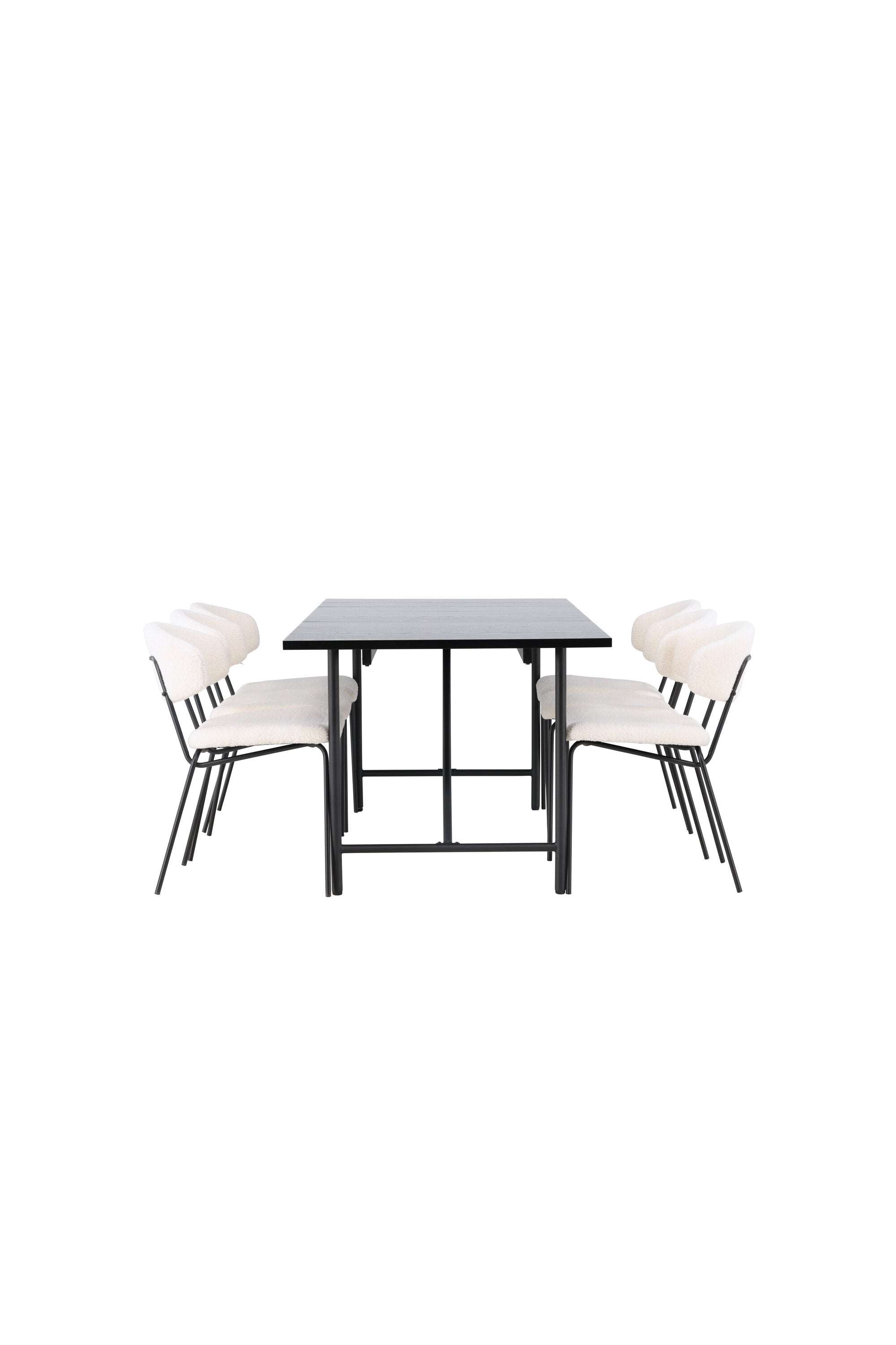 Astrid Esszimmerset + Chico 200cm/6St. in Weiss präsentiert im Onlineshop von KAQTU Design AG. Esszimmerset ist von Venture Home