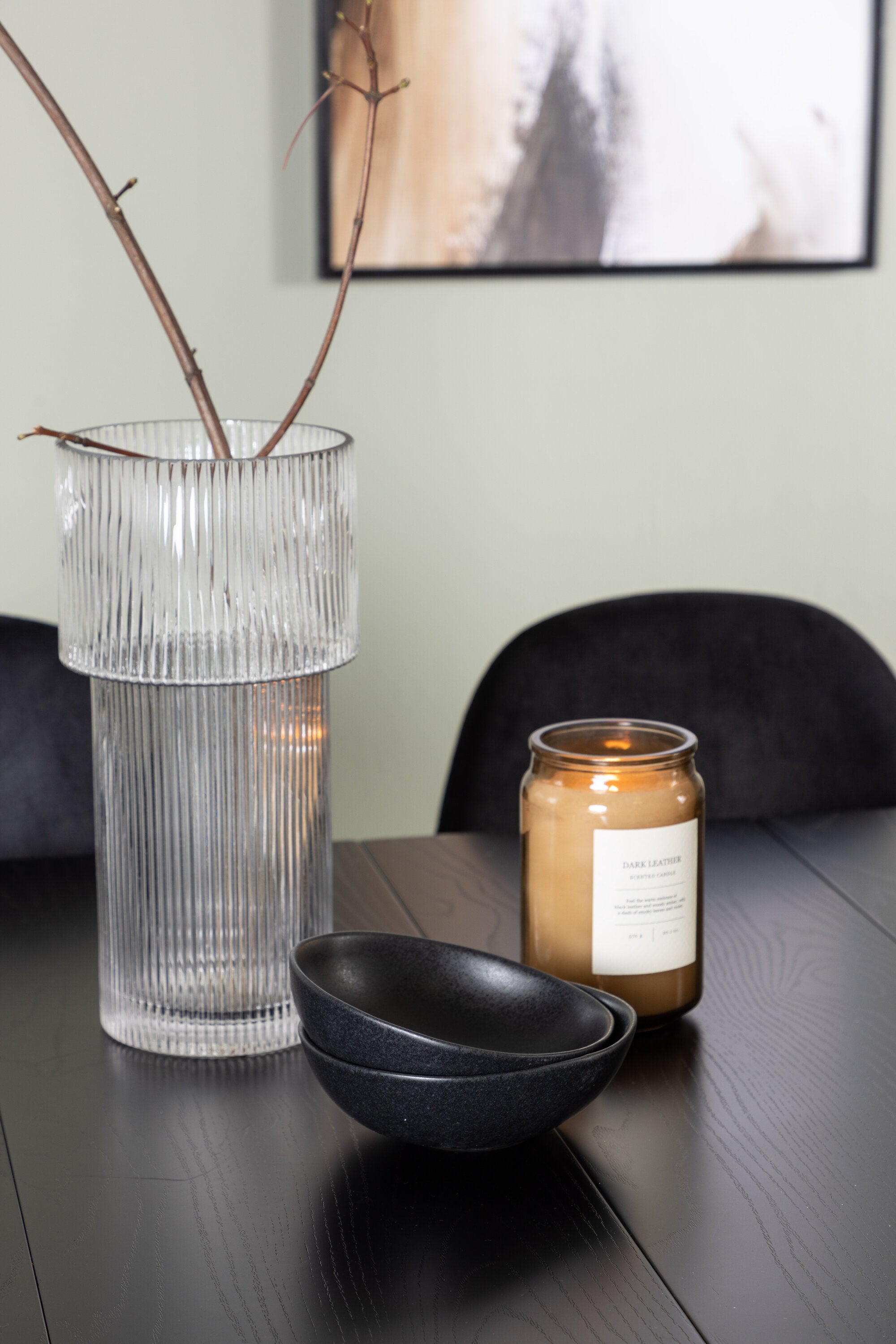 Astrid Esszimmerset + Polar 200cm/6St. in Schwarz präsentiert im Onlineshop von KAQTU Design AG. Esszimmerset ist von Venture Home