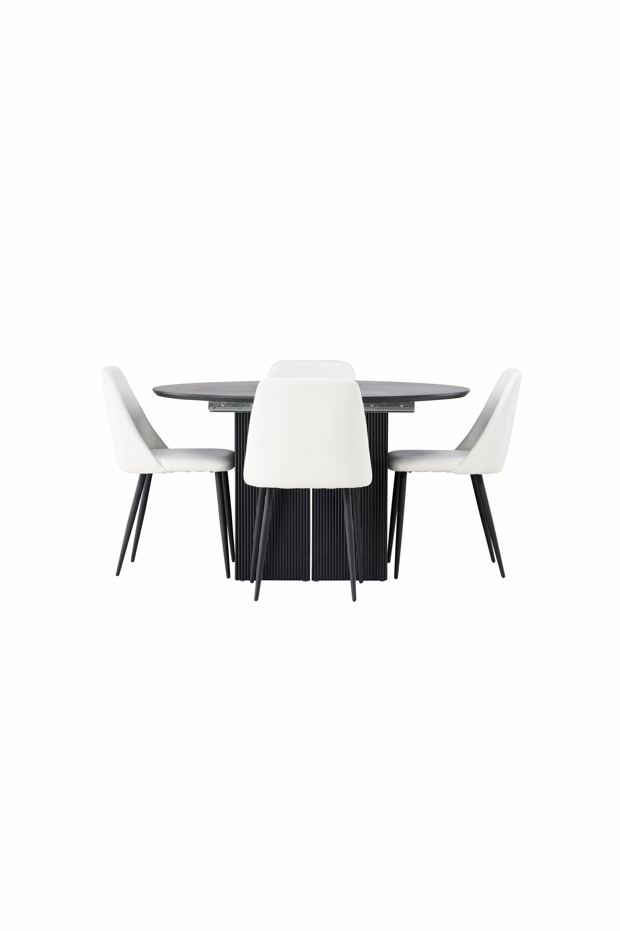 Matilda Esszimmerset + Night ⌀130cm/4St. in Schwarz-Weiss präsentiert im Onlineshop von KAQTU Design AG. Esszimmerset ist von Venture Home
