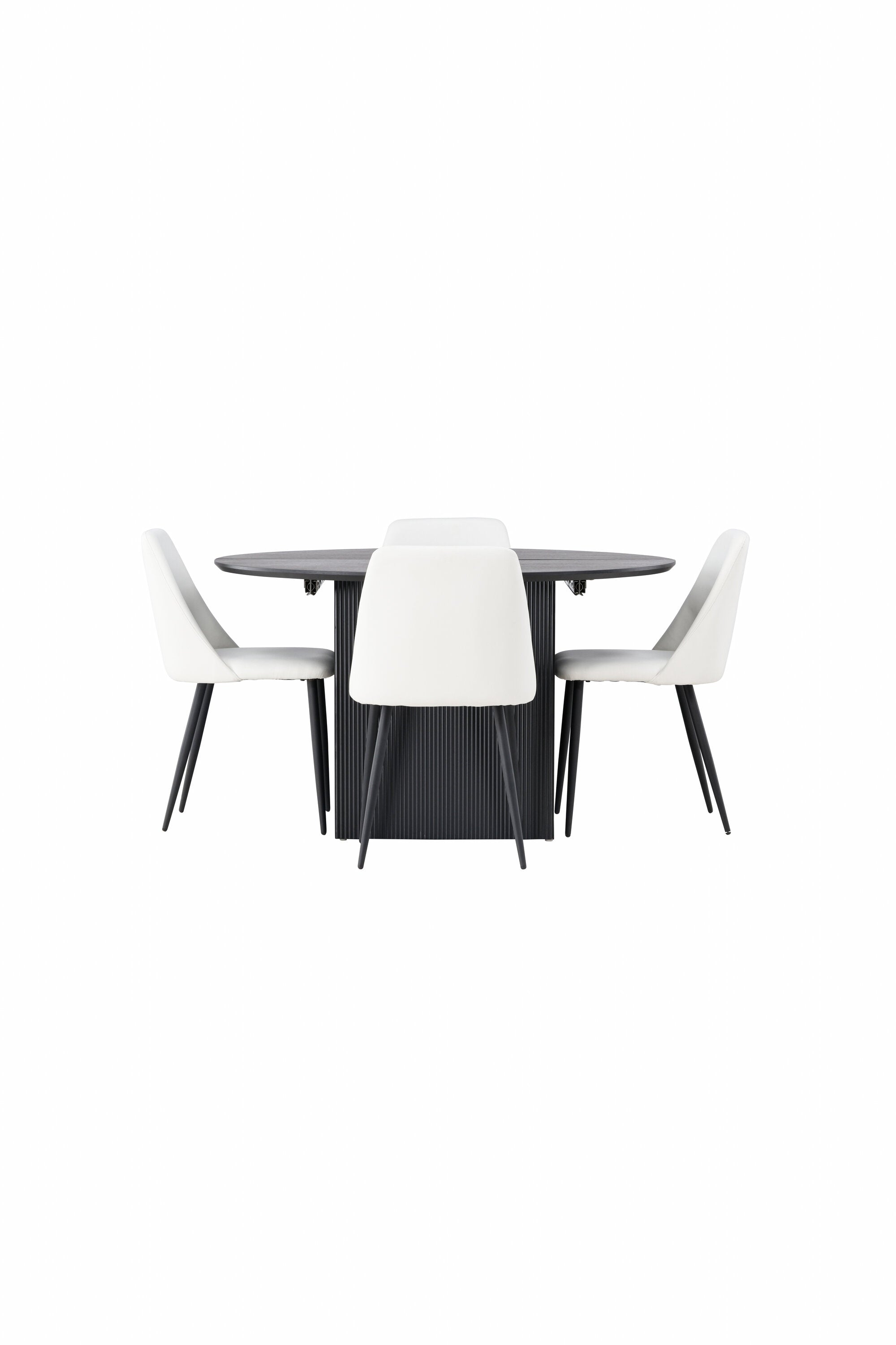 Matilda Esszimmerset + Night ⌀130cm/4St. in Schwarz-Weiss präsentiert im Onlineshop von KAQTU Design AG. Esszimmerset ist von Venture Home