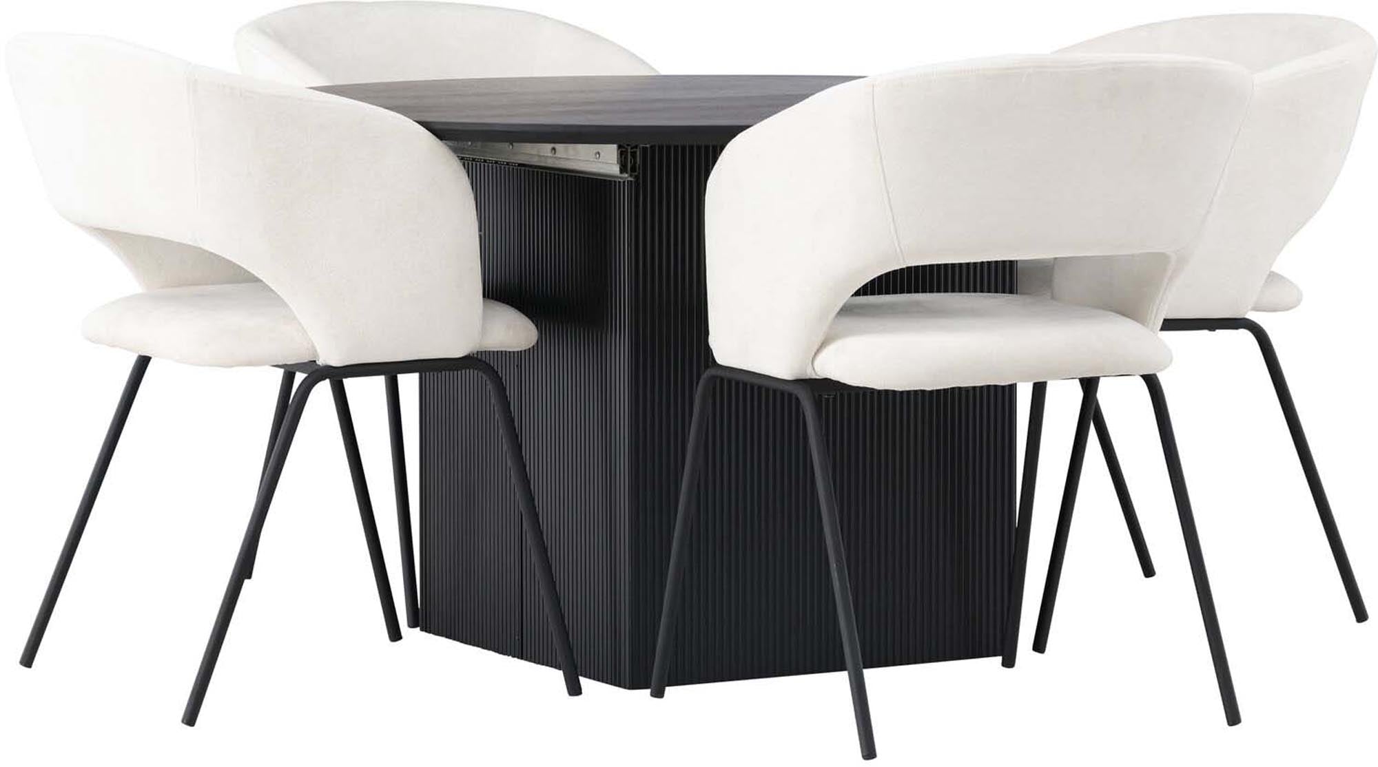 Elegantes Matilda Esszimmerset für stilvolle Dinner, ⌀130cm.